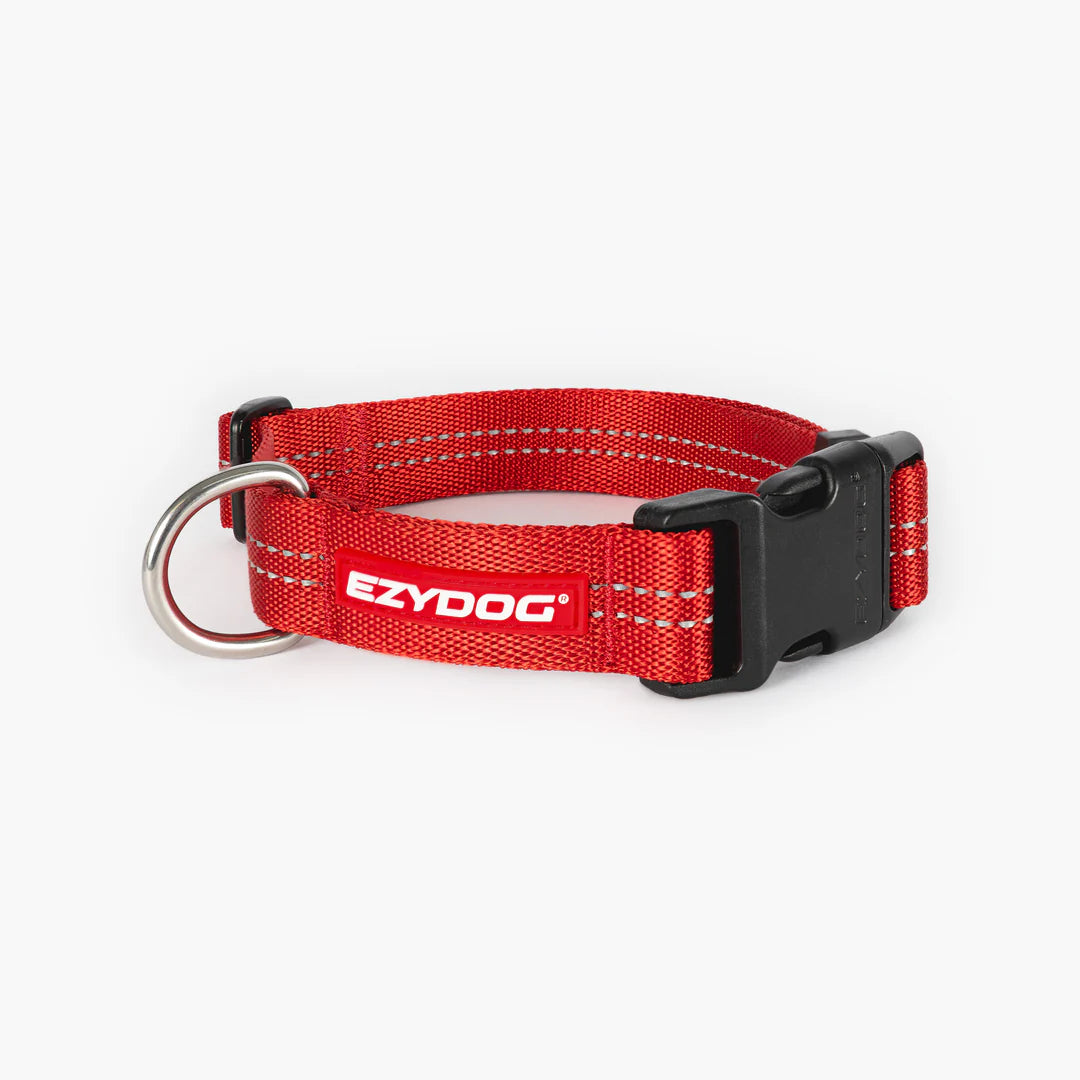 EzyDog Essential Adjustable Collar Red