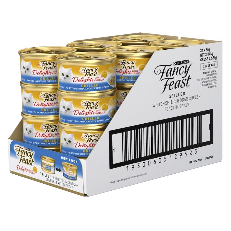 Fancy Feast 85g Delights With Cheddar Multipack 24pk