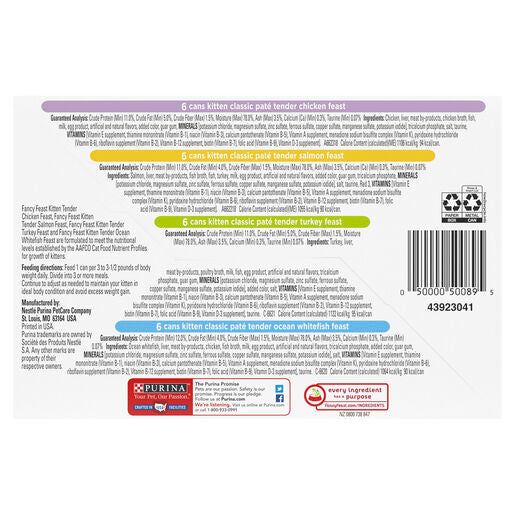 Fancy Feast Kitten Classic Pate Collection 24pk