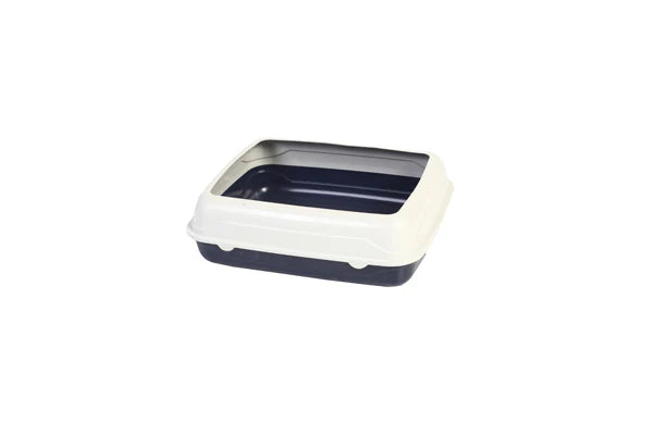 Furkidz Cat Pan Set With Rim Dark Blue/beige 47x38x15cm