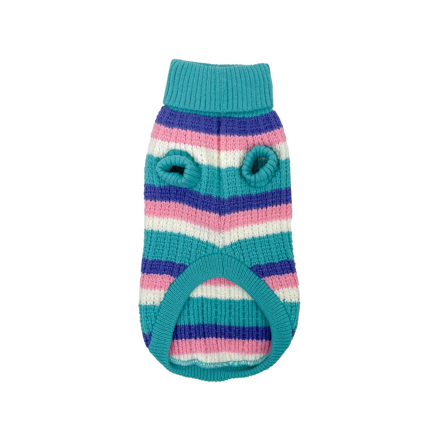 Huskimo Dog Jumper Soho Knit Cyan Crush