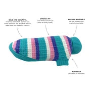 Huskimo Dog Jumper Soho Knit Cyan Crush