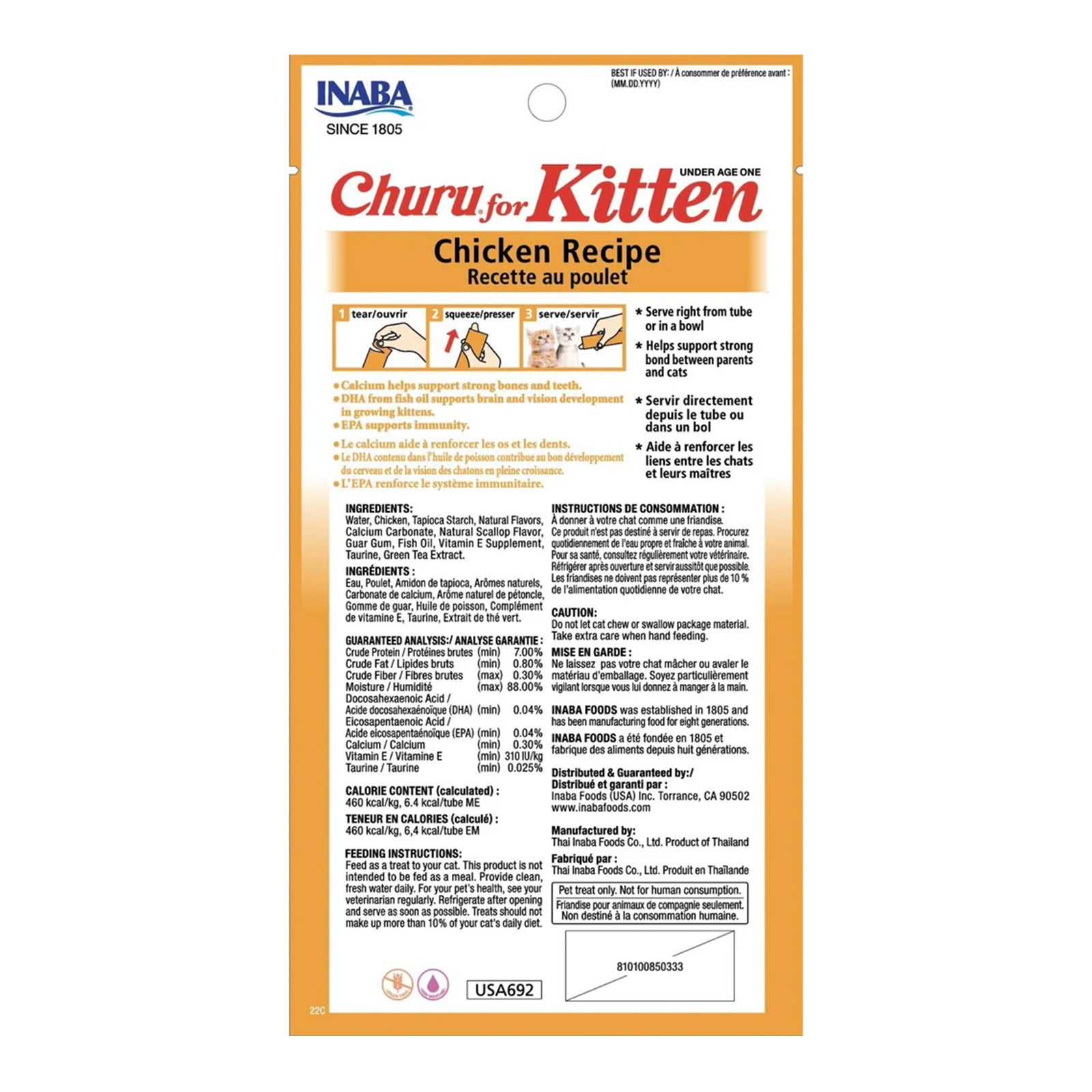 INABA Churu for Kitten Chicken Recipe