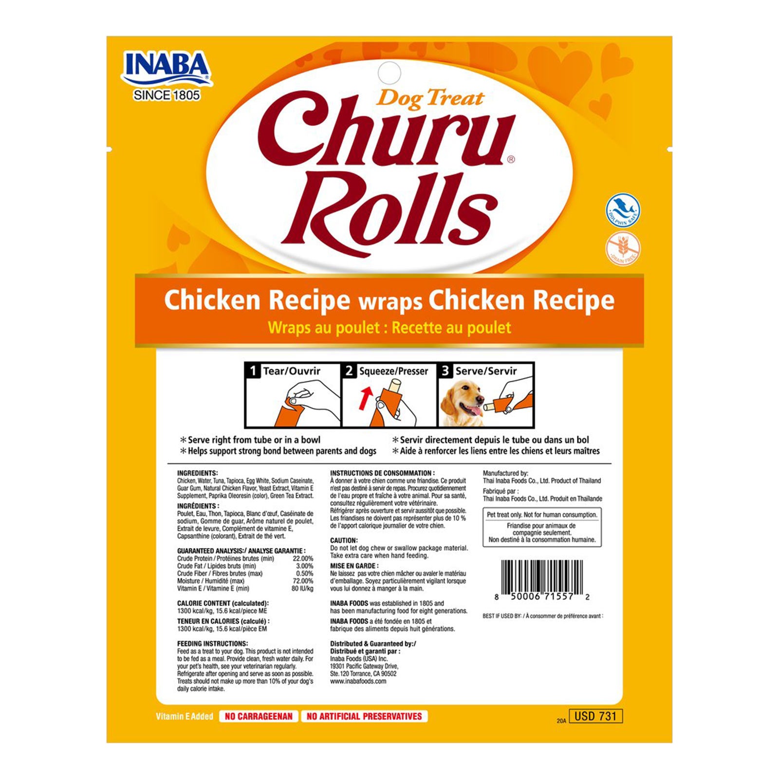 INABA Churu Rolls Chicken Recipe wraps Chicken Recipe