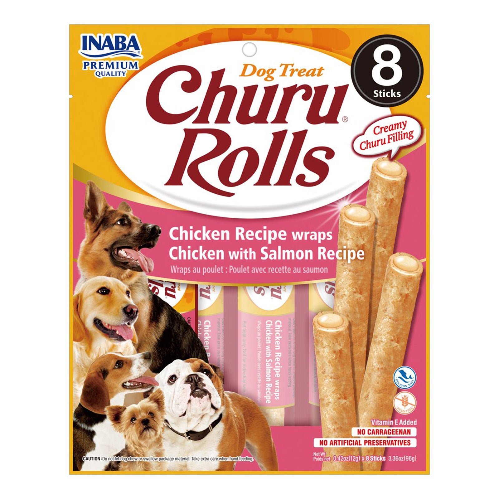 INABA Churu Rolls Chicken Recipe wraps Chicken with Salmon Recipe