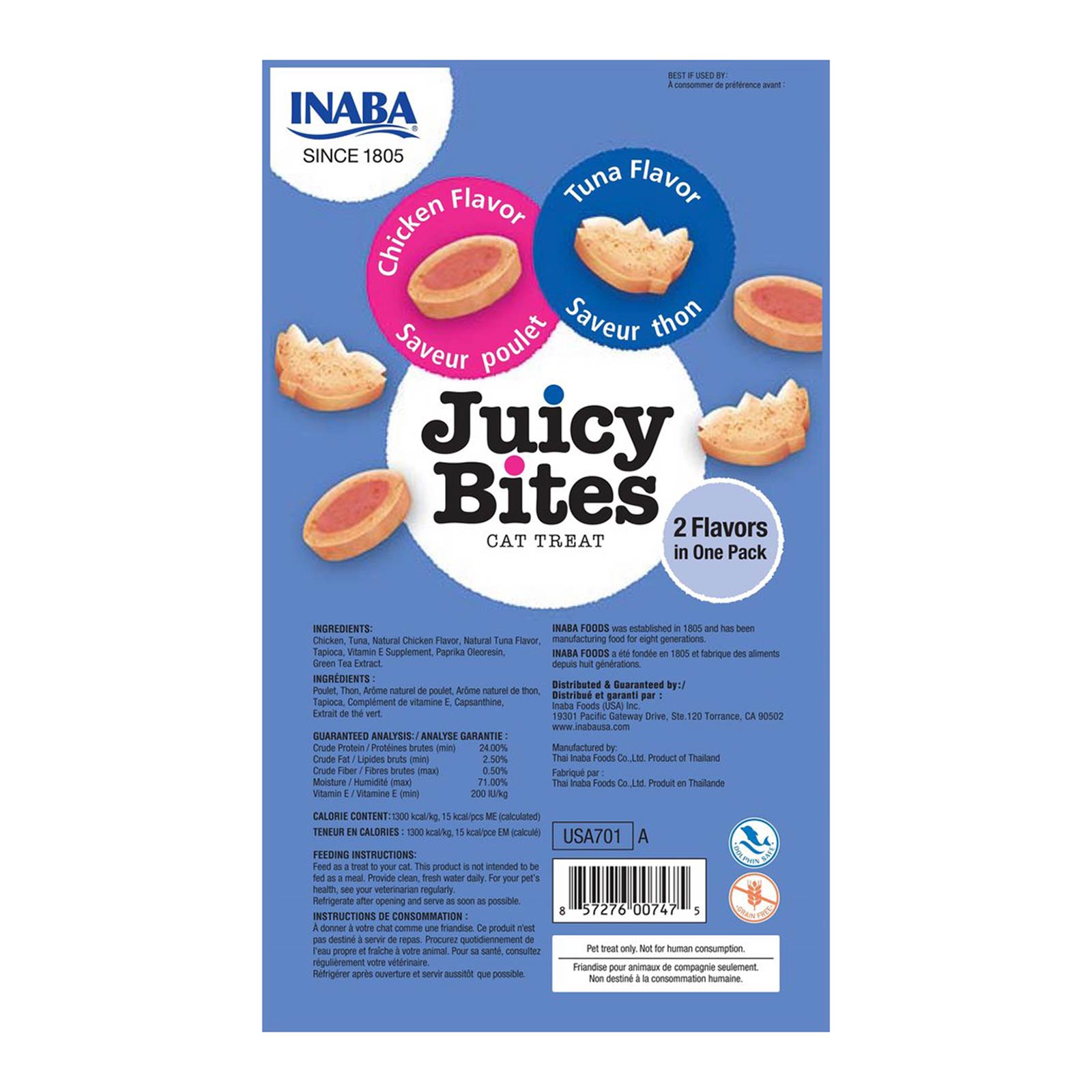 INABA Juicy Bites Tuna & Chicken Flavor