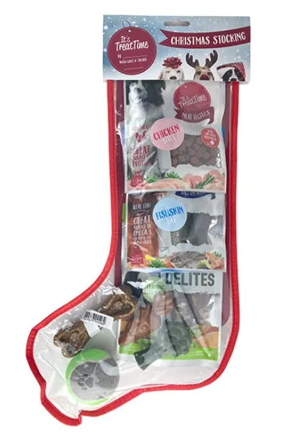 It's Treat Time Doggy Christmas Stocking