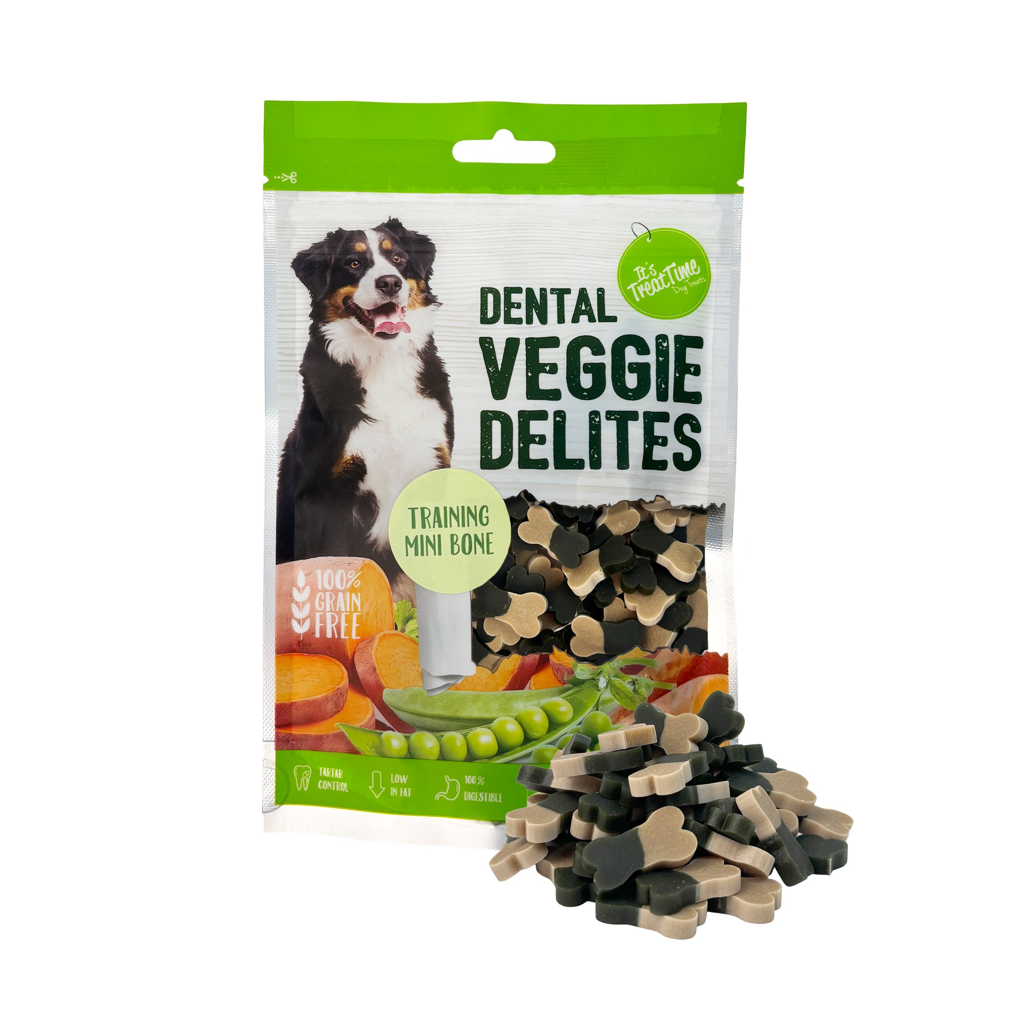 It's Treat Time Veggie Delights Training Mini Bone 100g