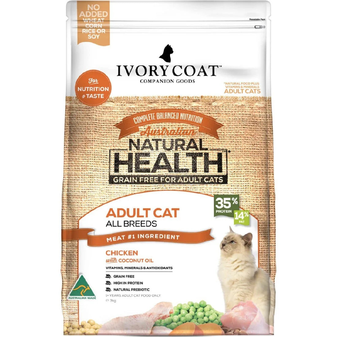 Ivory Coat Adult Cat Chicken With Coconut Oil