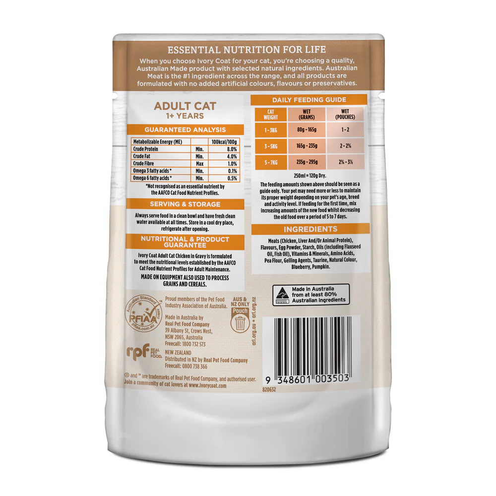 Ivory Coat Cat Wet Chicken In Gravy 85g