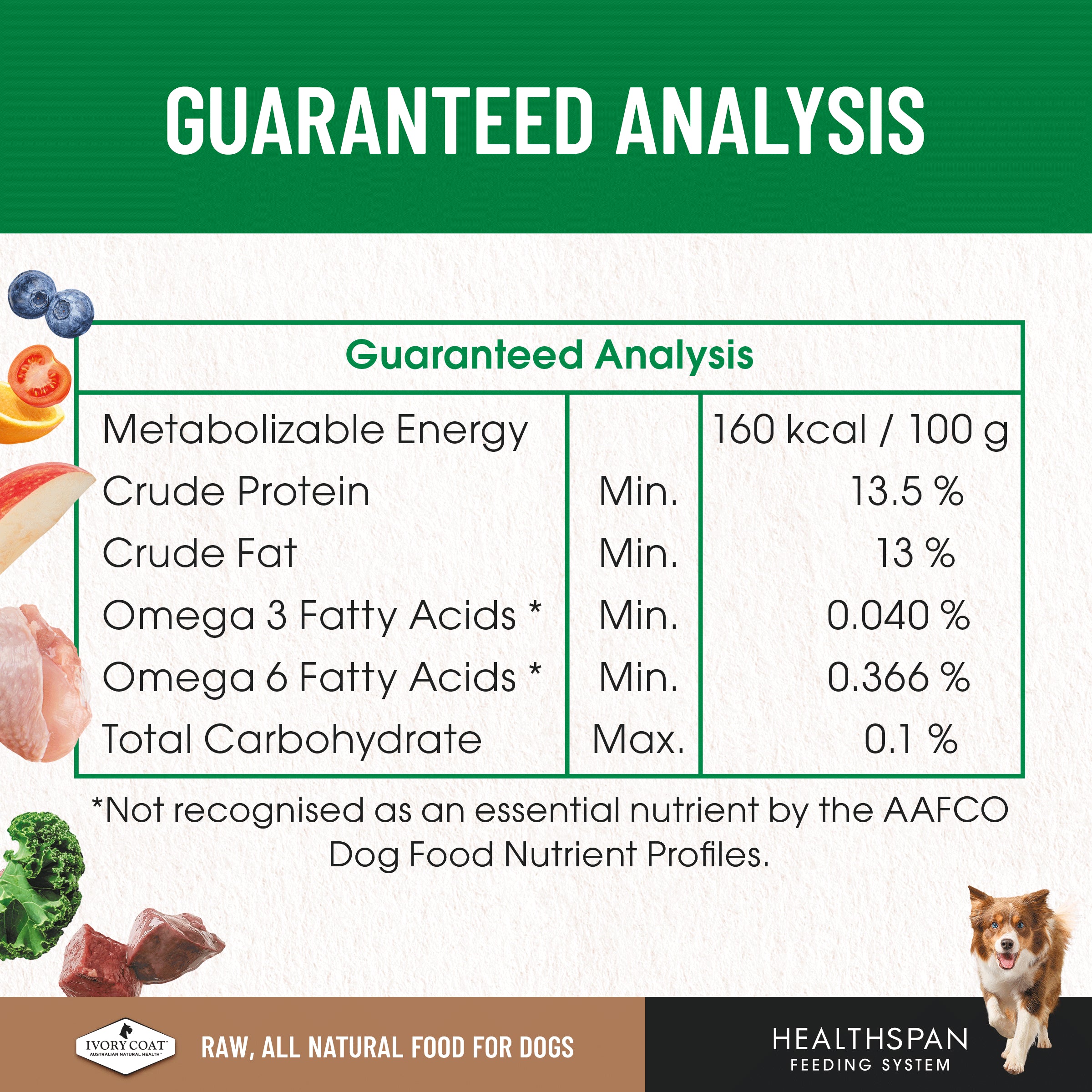Ivory Coat Grain Free Dog Raw Lamb (12 x 227g patties)