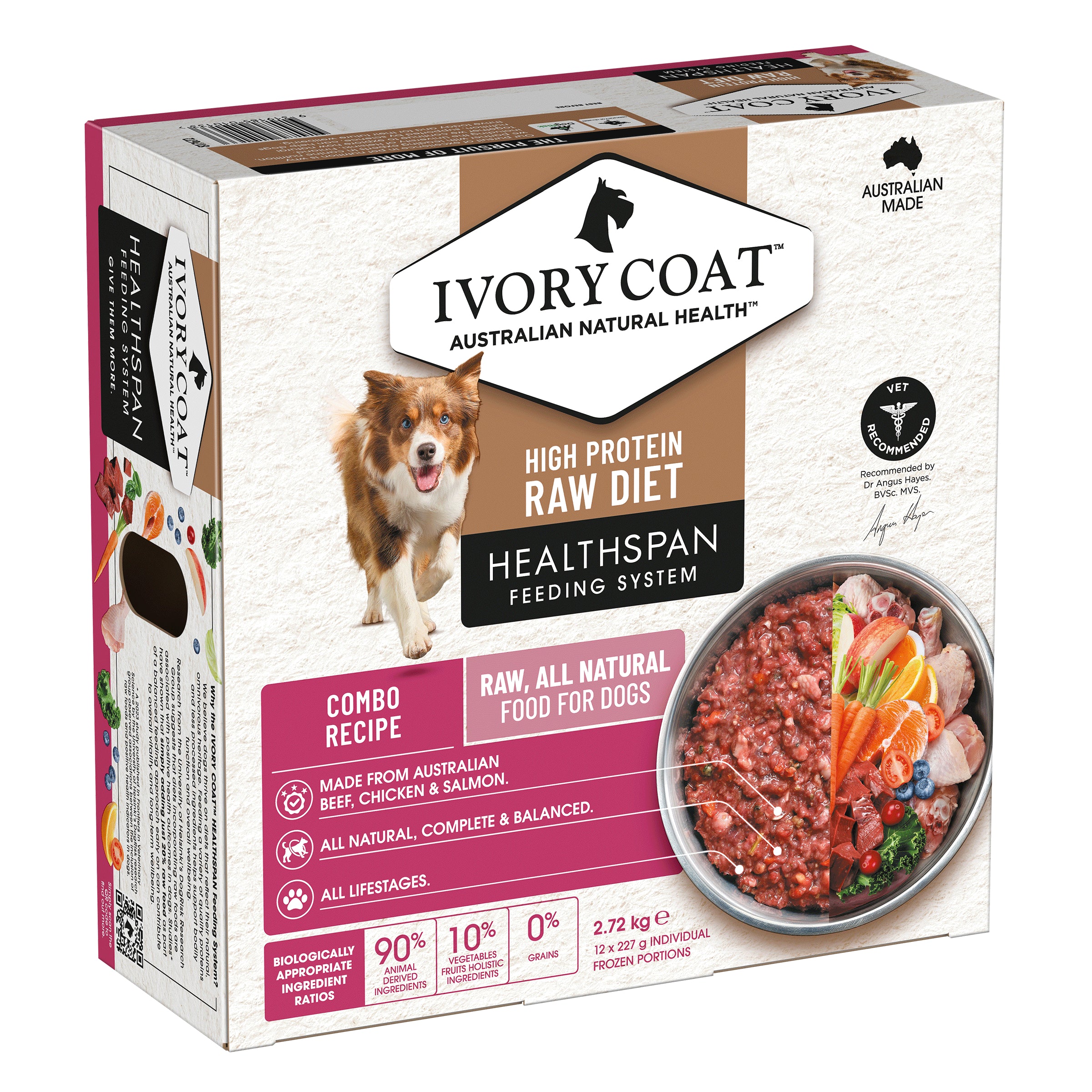 Ivory Coat Grain Free Dog Raw Combo (12 x 227g patties)