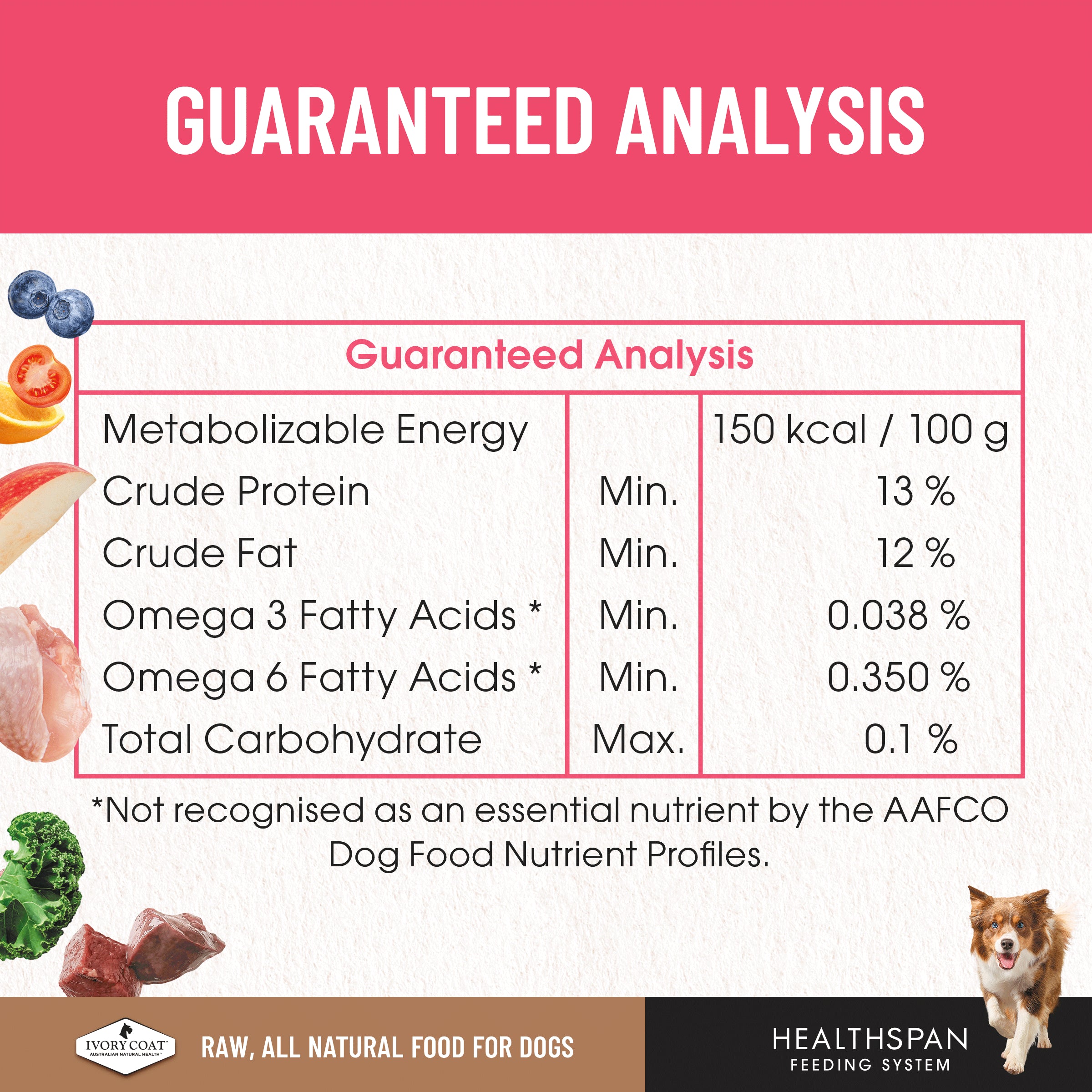 Ivory Coat Grain Free Dog Raw Sensitive Skin (12 x 227g patties)