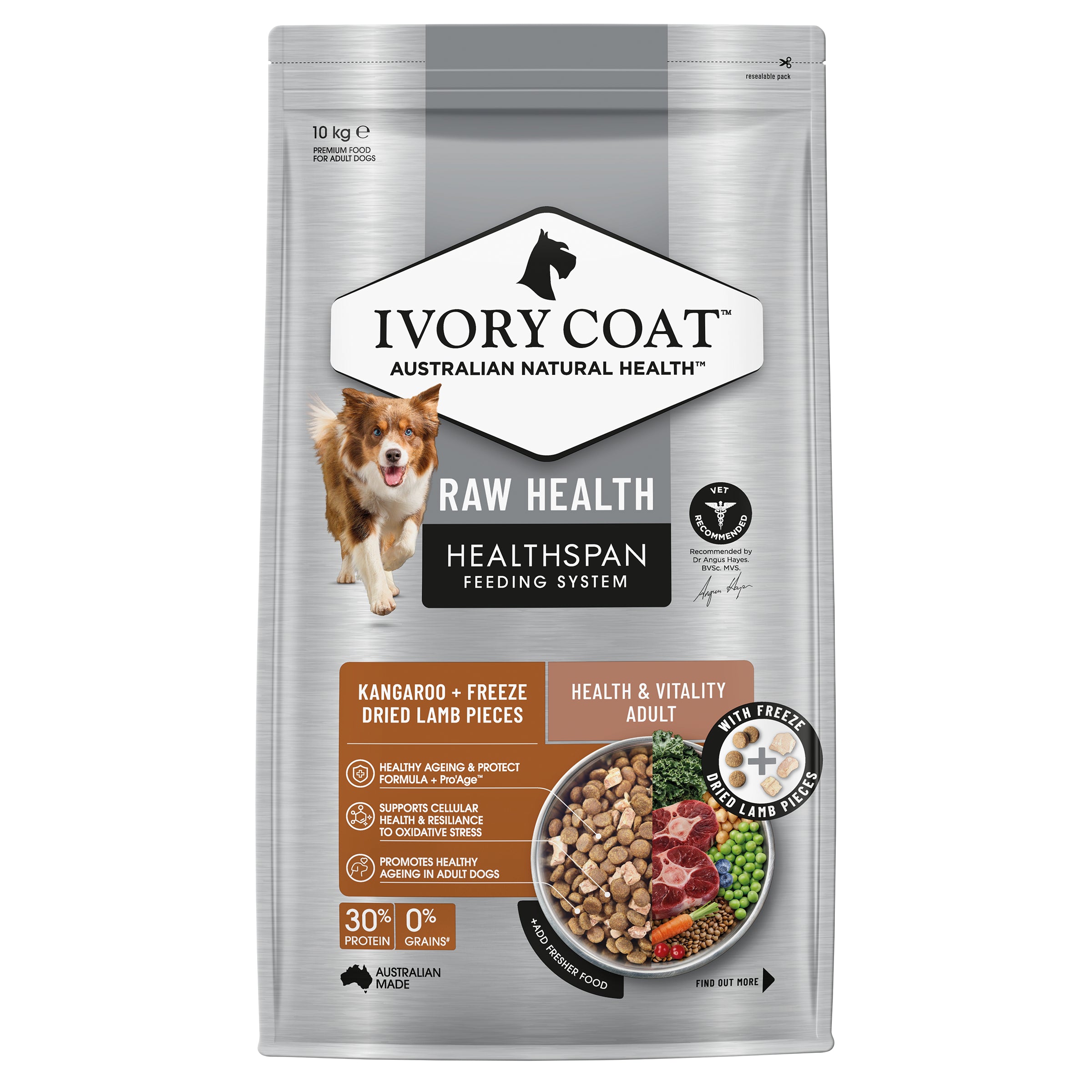 Ivory Coat Raw Health Dog Health and Vitality 10kg