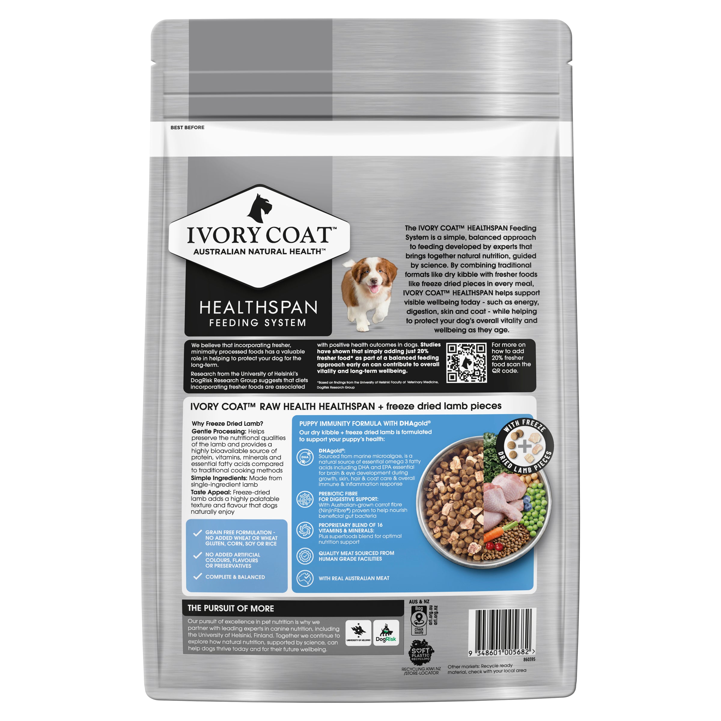 Ivory Coat Raw Health Puppy Immunity 1.8kg