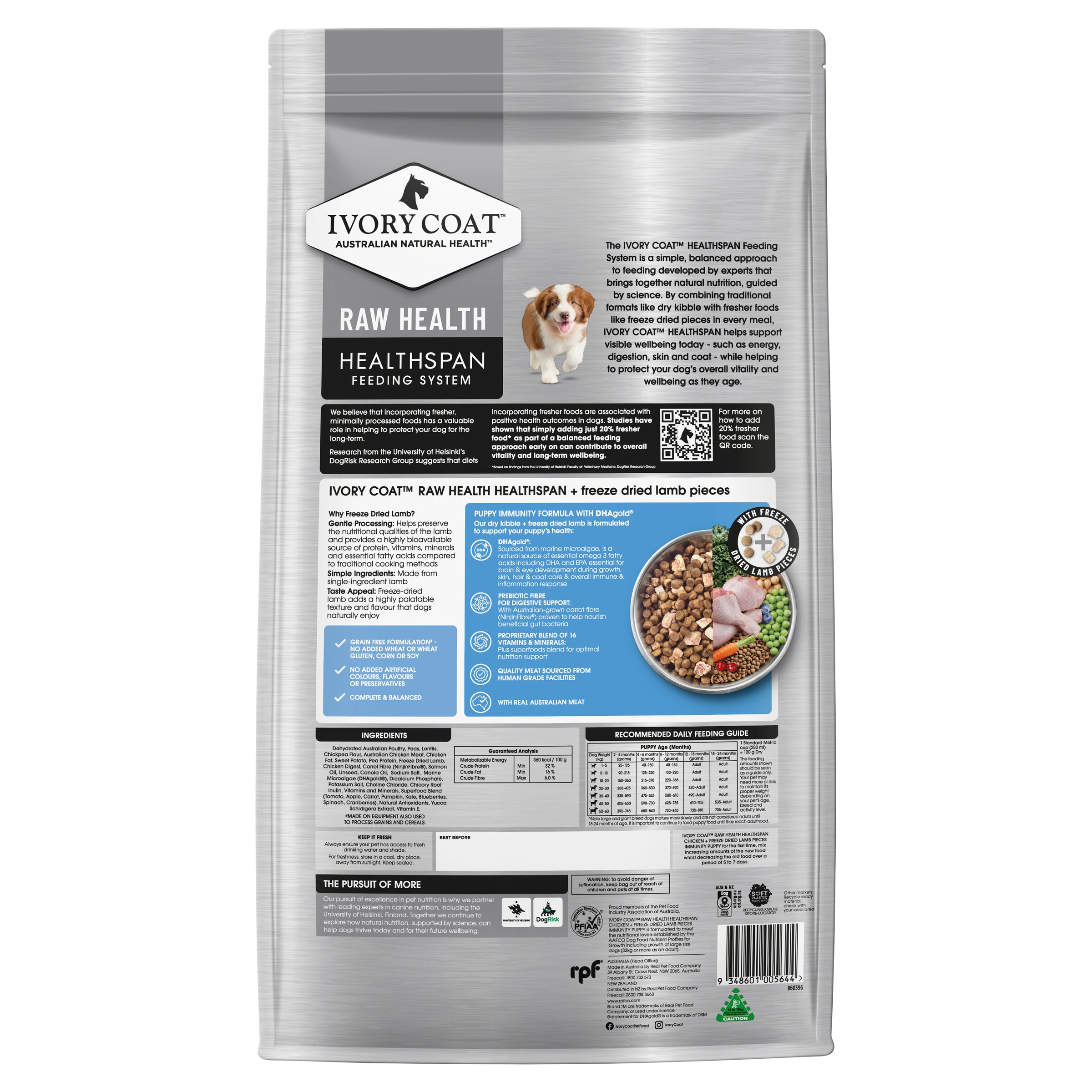 Ivory Coat Raw Health Puppy Immunity 1.8kg