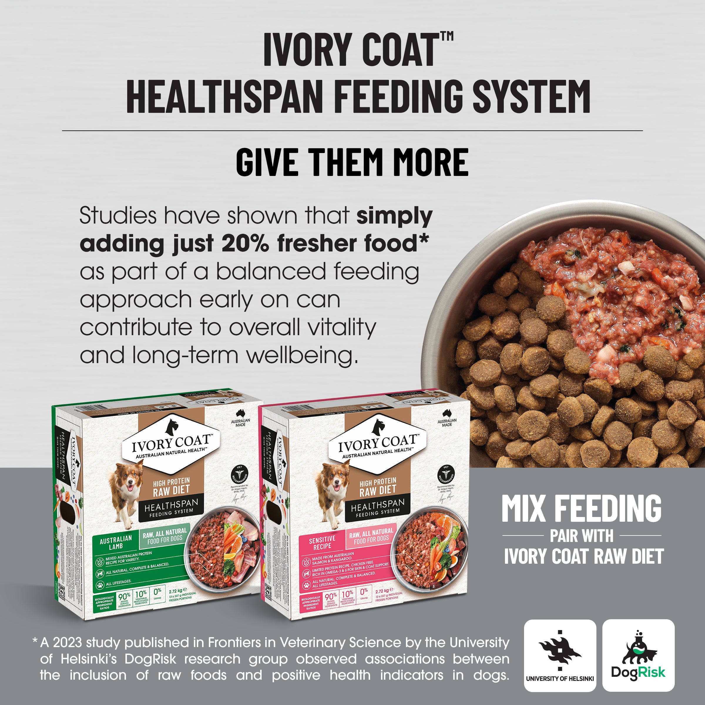 Ivory Coat Raw Health Dog Sensitive Care 10kg
