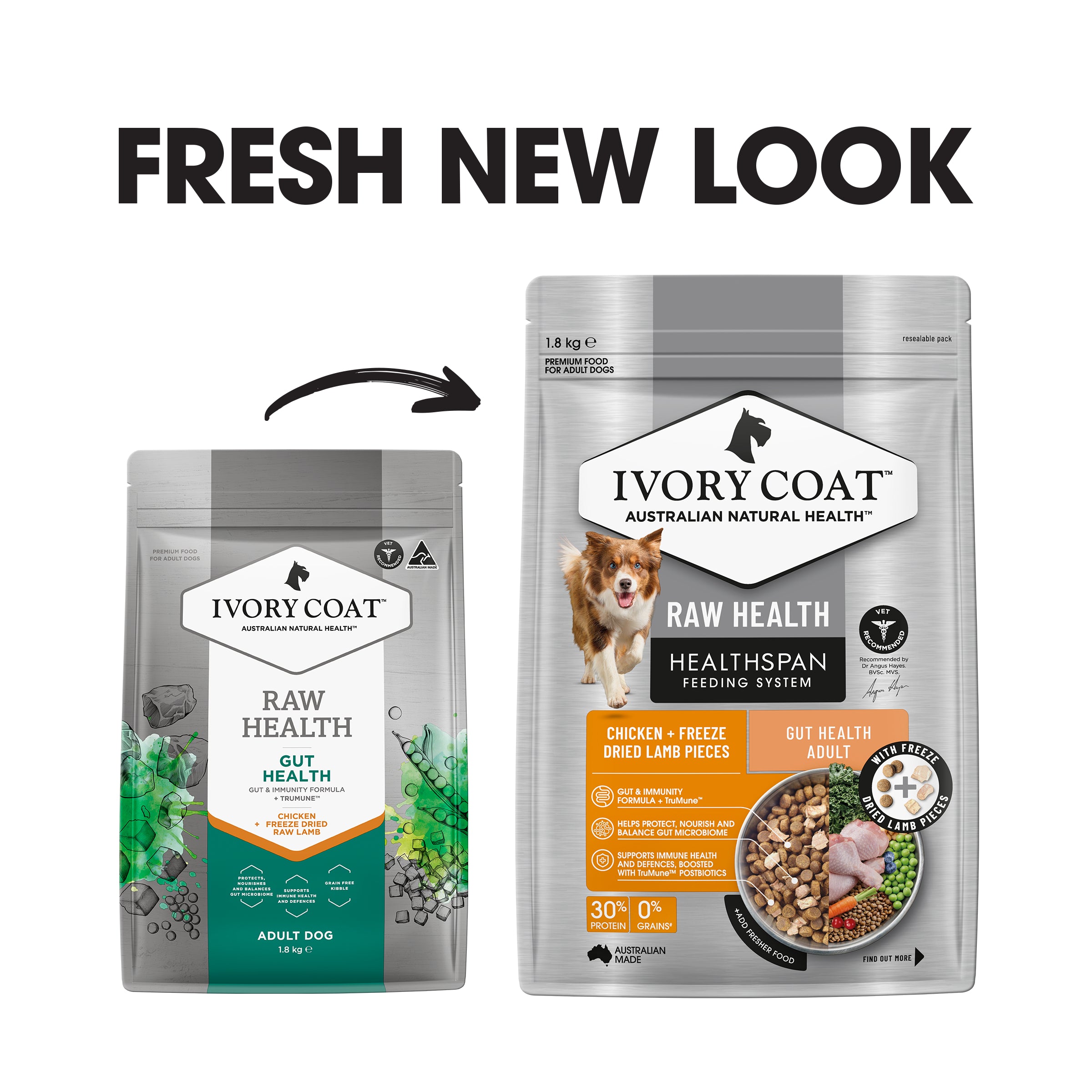 Ivory Coat Raw Health Dog Gut Health 1.8kg
