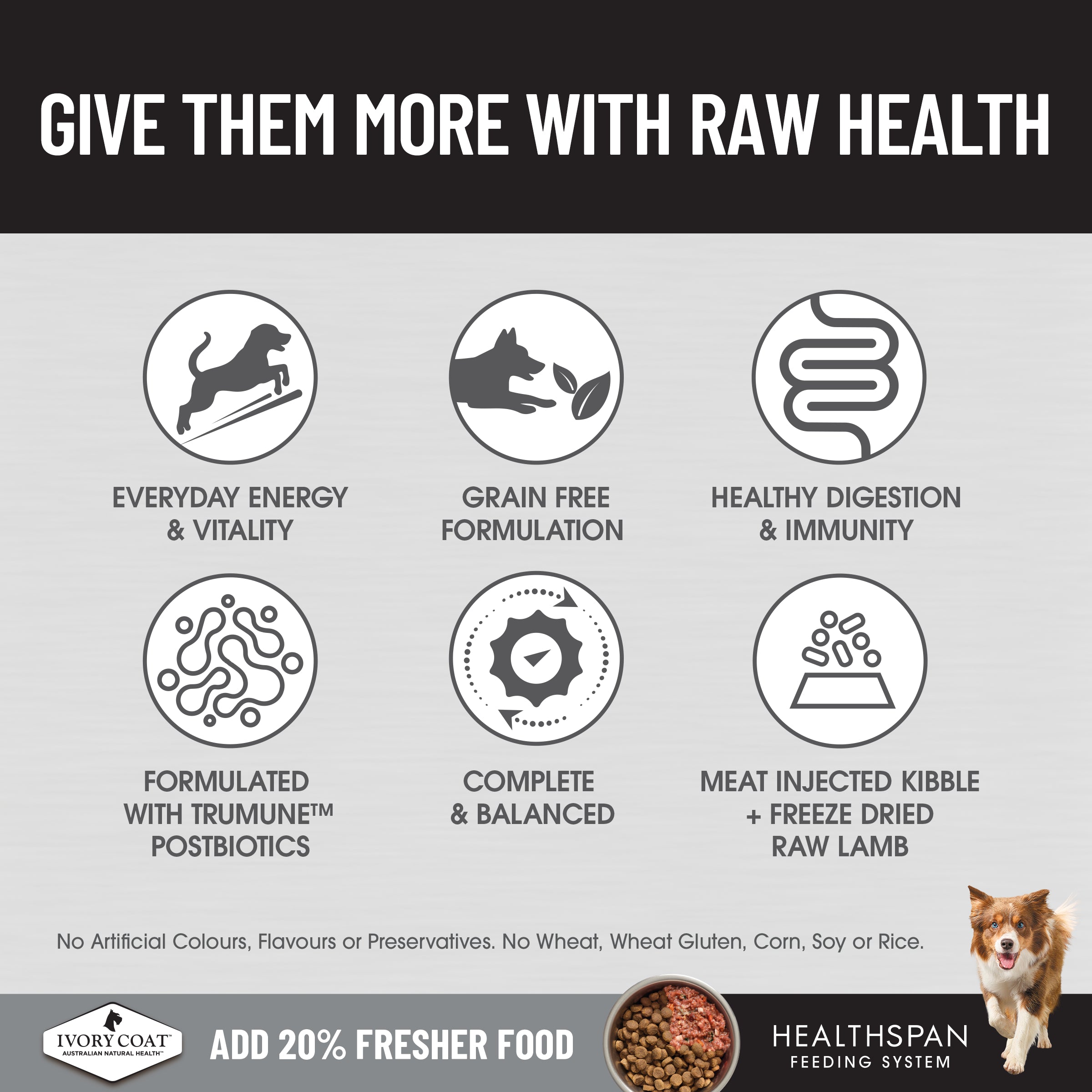 Ivory Coat Raw Health Dog Gut Health 1.8kg