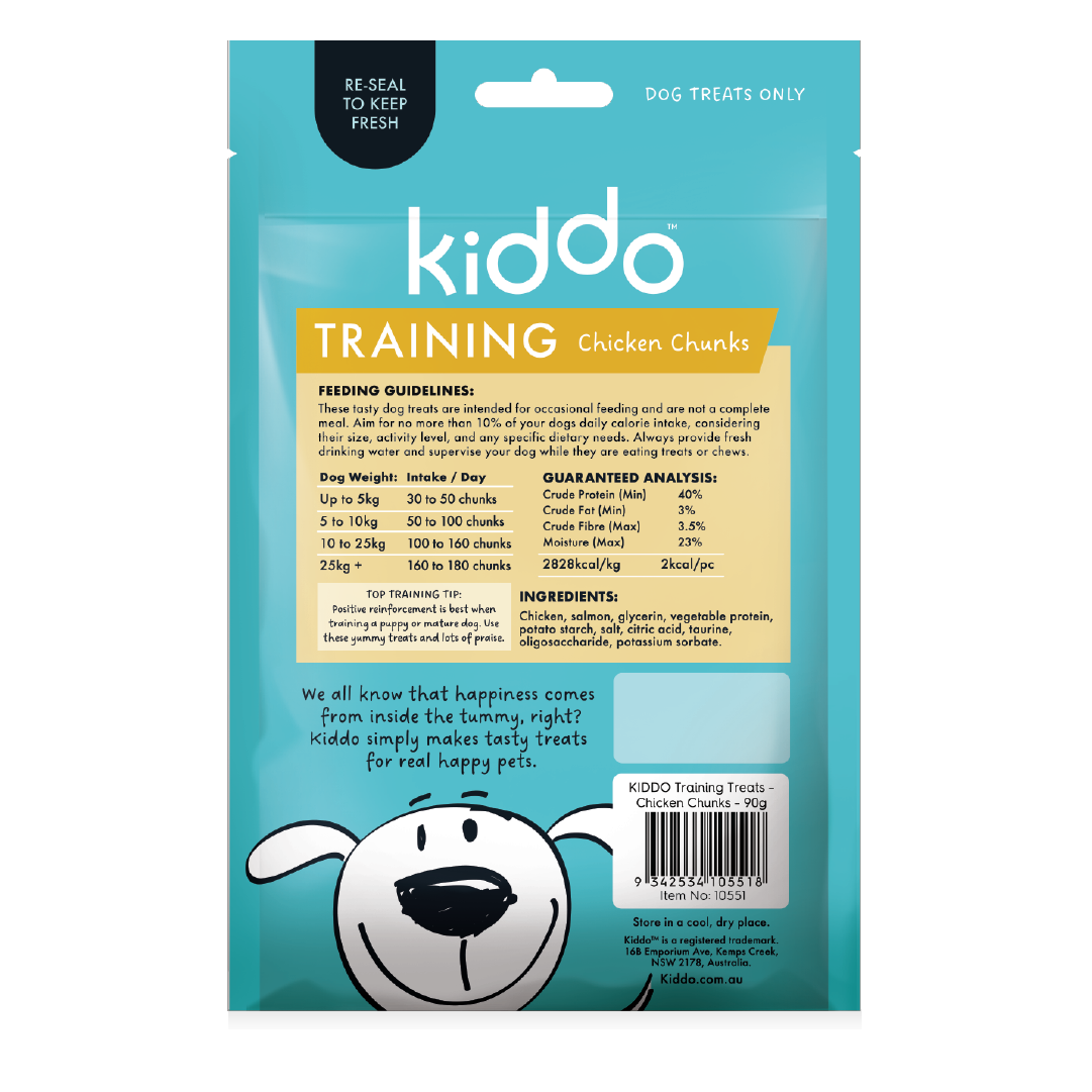 KIDDO Training Soft Chicken Chunks 90g