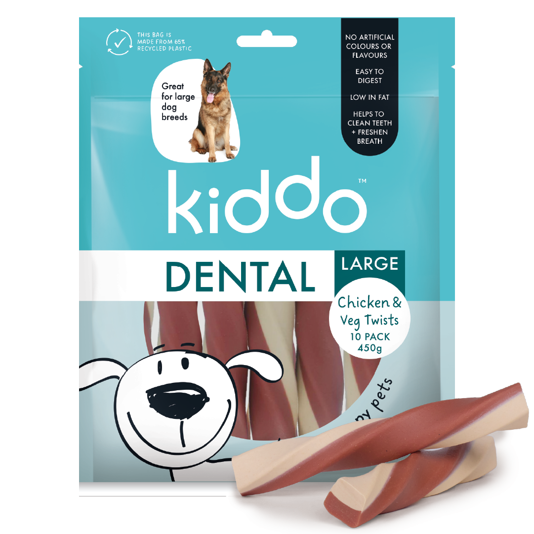 KIDDO Dental Large Chicken & Veg Twists 10pk
