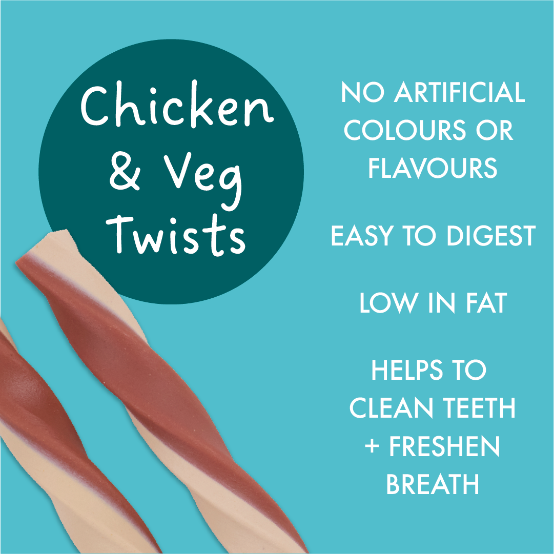 KIDDO Dental Large Chicken & Veg Twists 10pk