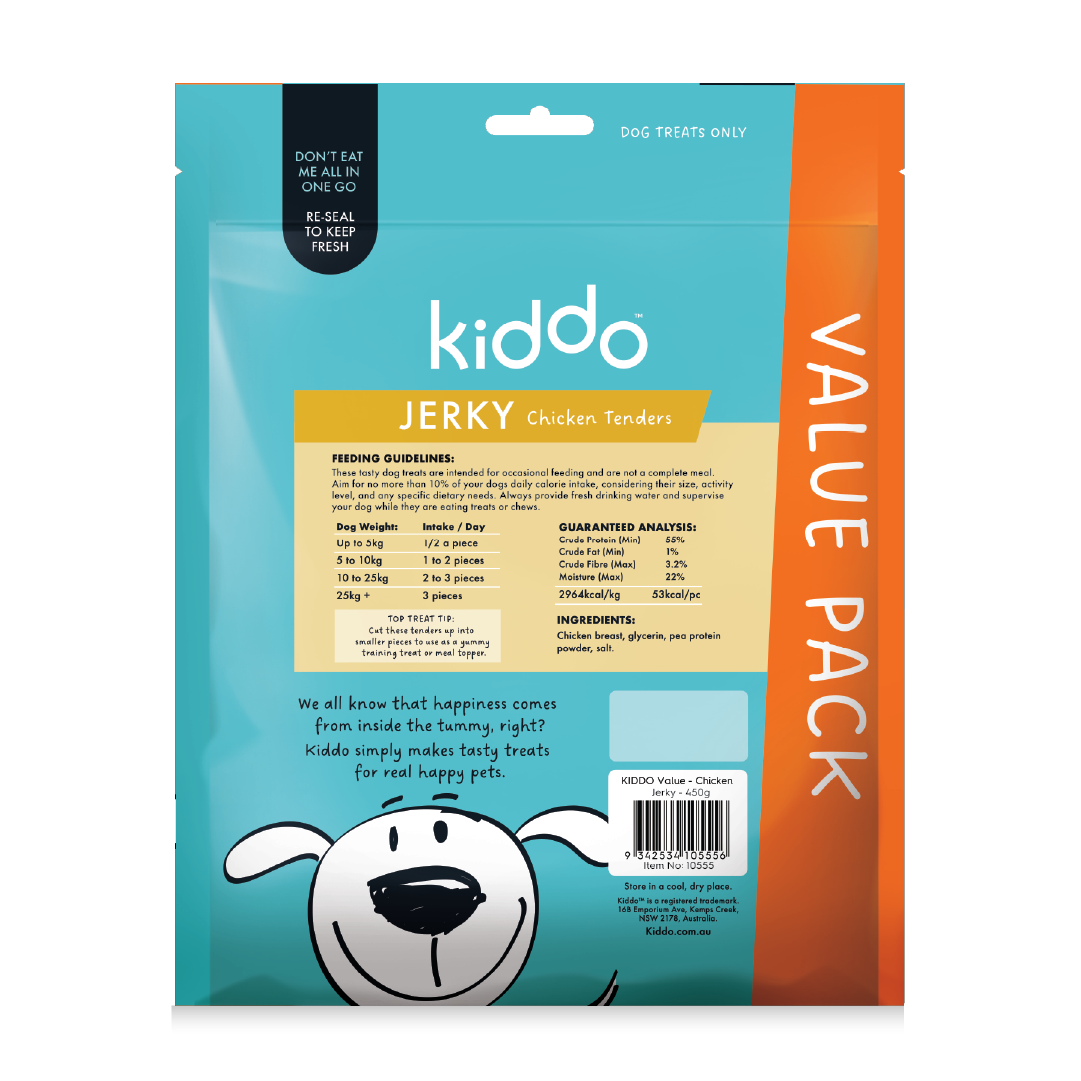KIDDO Value Jerky Chicken Tenders 450g