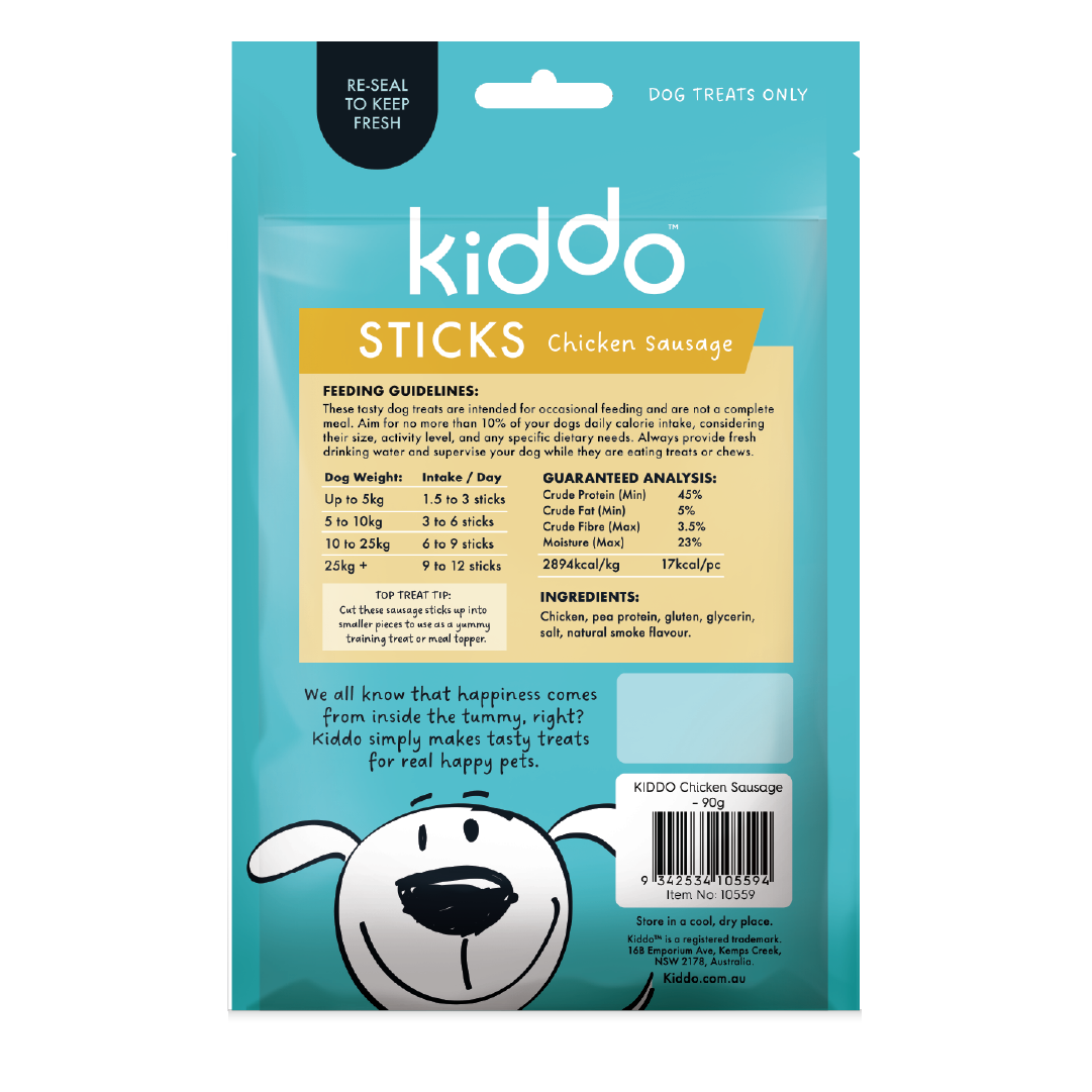 KIDDO Sticks Chicken Sausage 90g