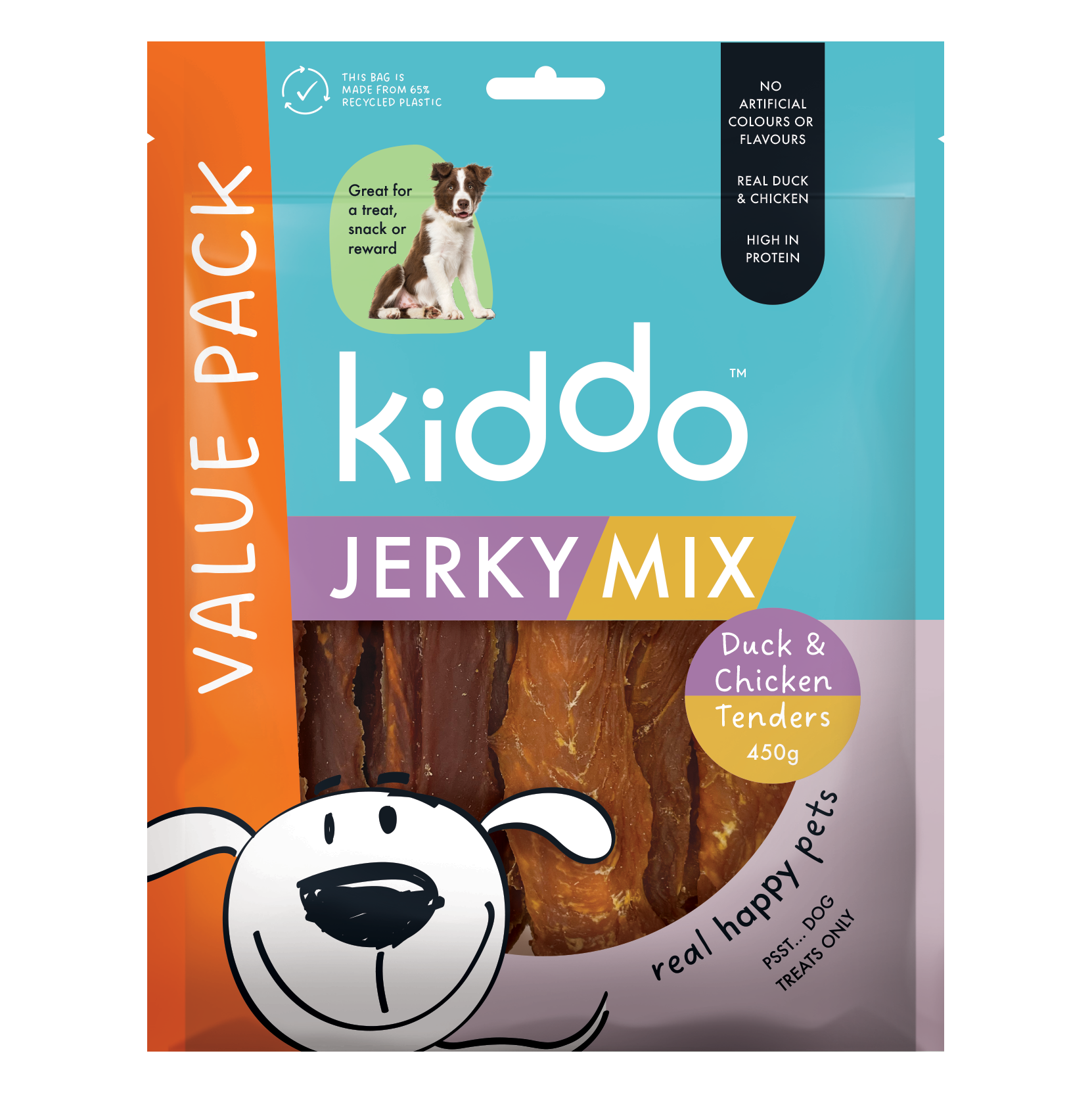 KIDDO Value Jerky Mix Chicken & Duck Tenders 450g
