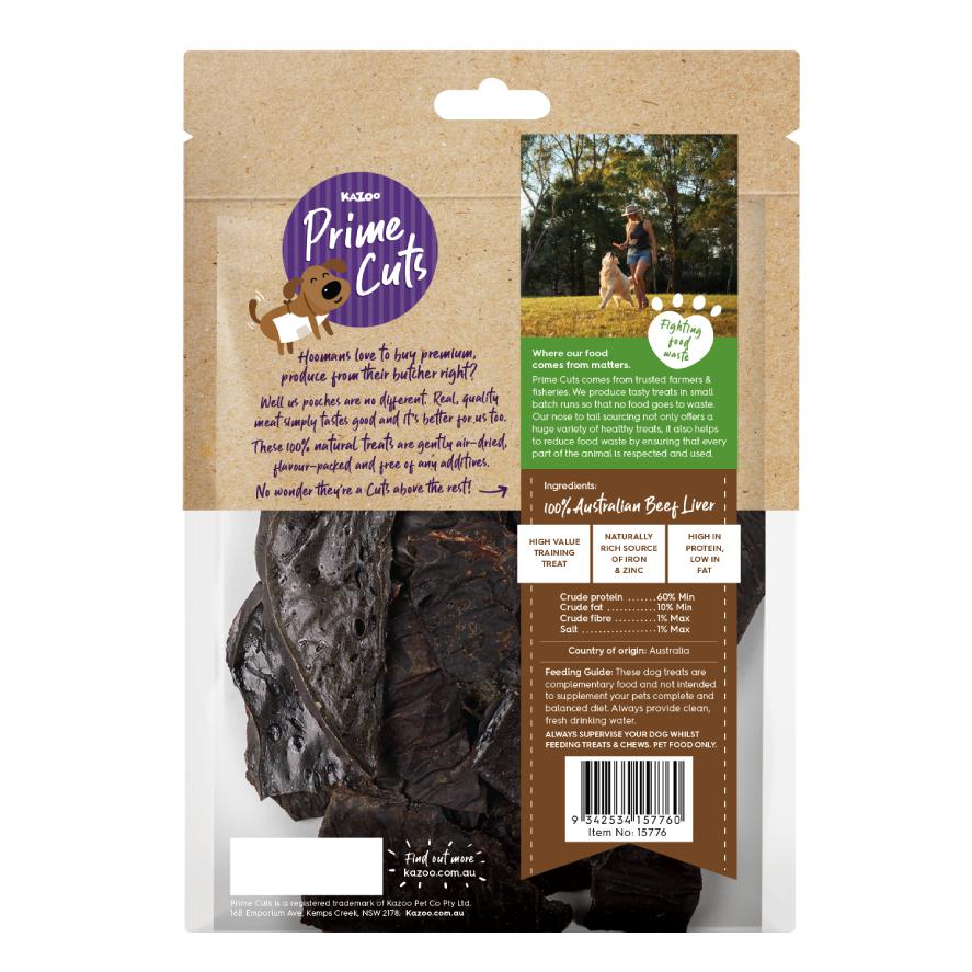 Kazoo Prime Cuts Beef Liver Chips - 100g