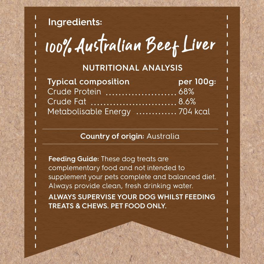 Kazoo Prime Cuts Beef Liver Chips - 100g