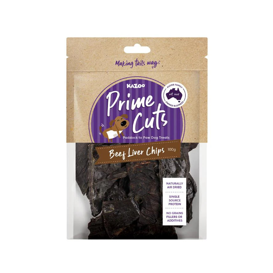 Kazoo Prime Cuts Beef Liver Chips - 100g