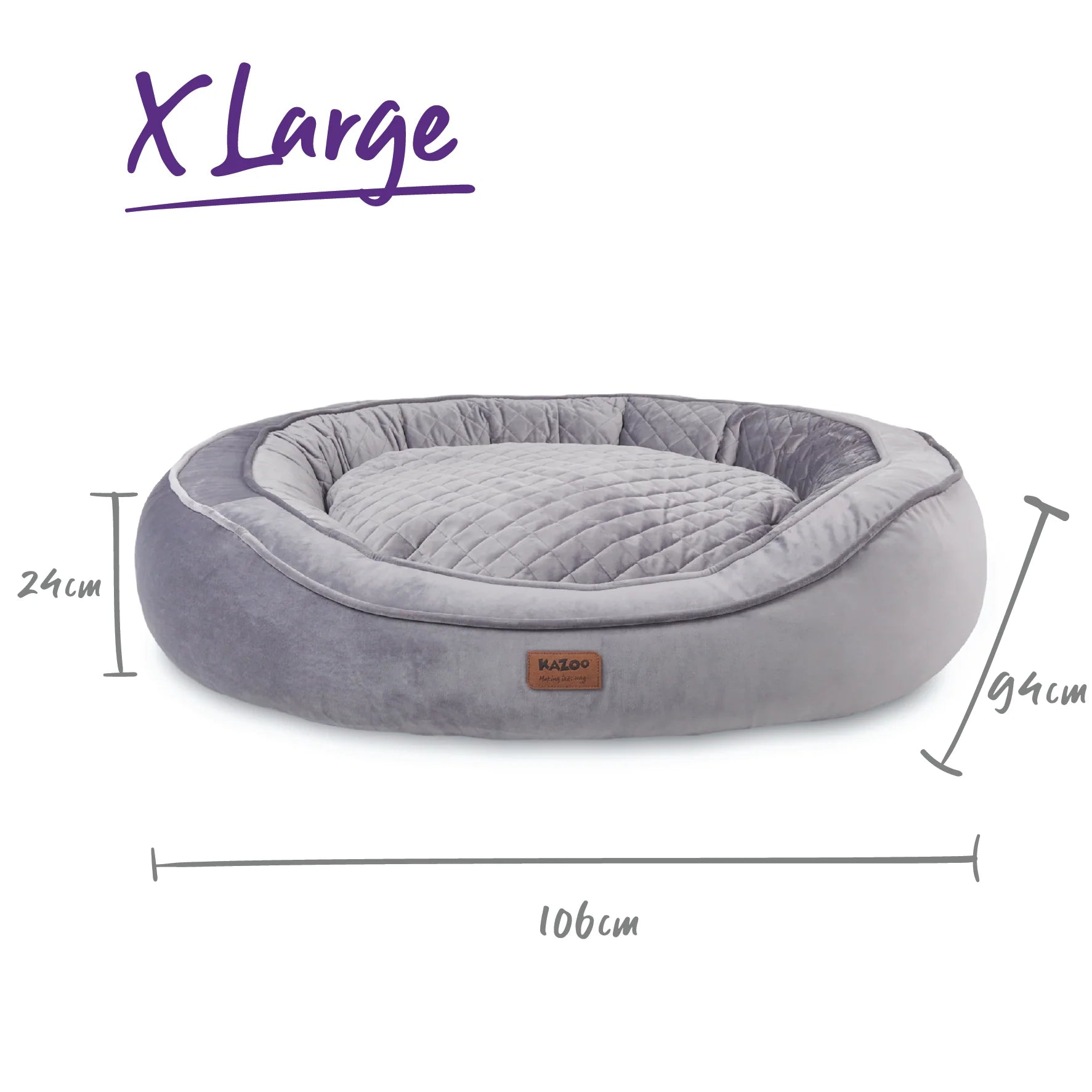 Kazoo Bilby Bed Grey X-large