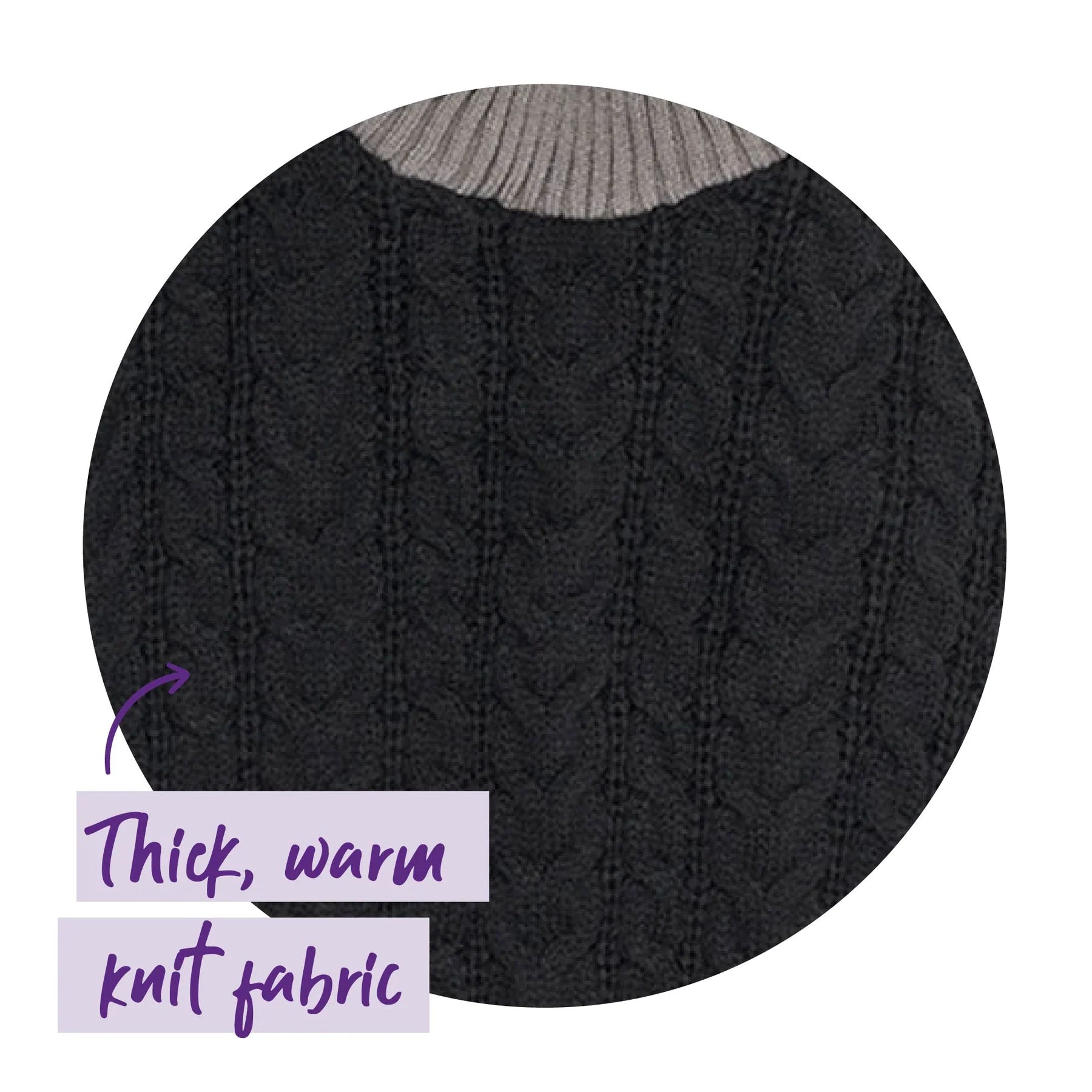 Kazoo Black Cable Knit