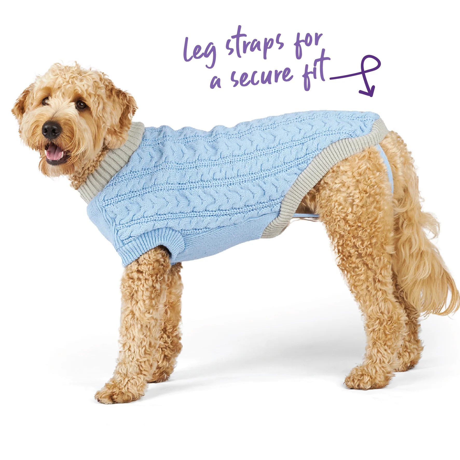 Kazoo Blue Cloud Cable Knit Coat