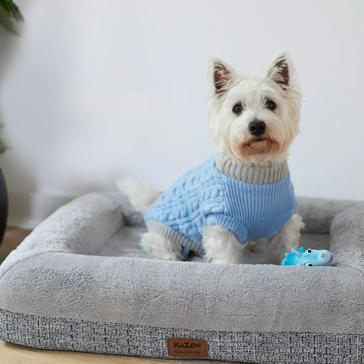 Kazoo Blue Cloud Cable Knit Coat