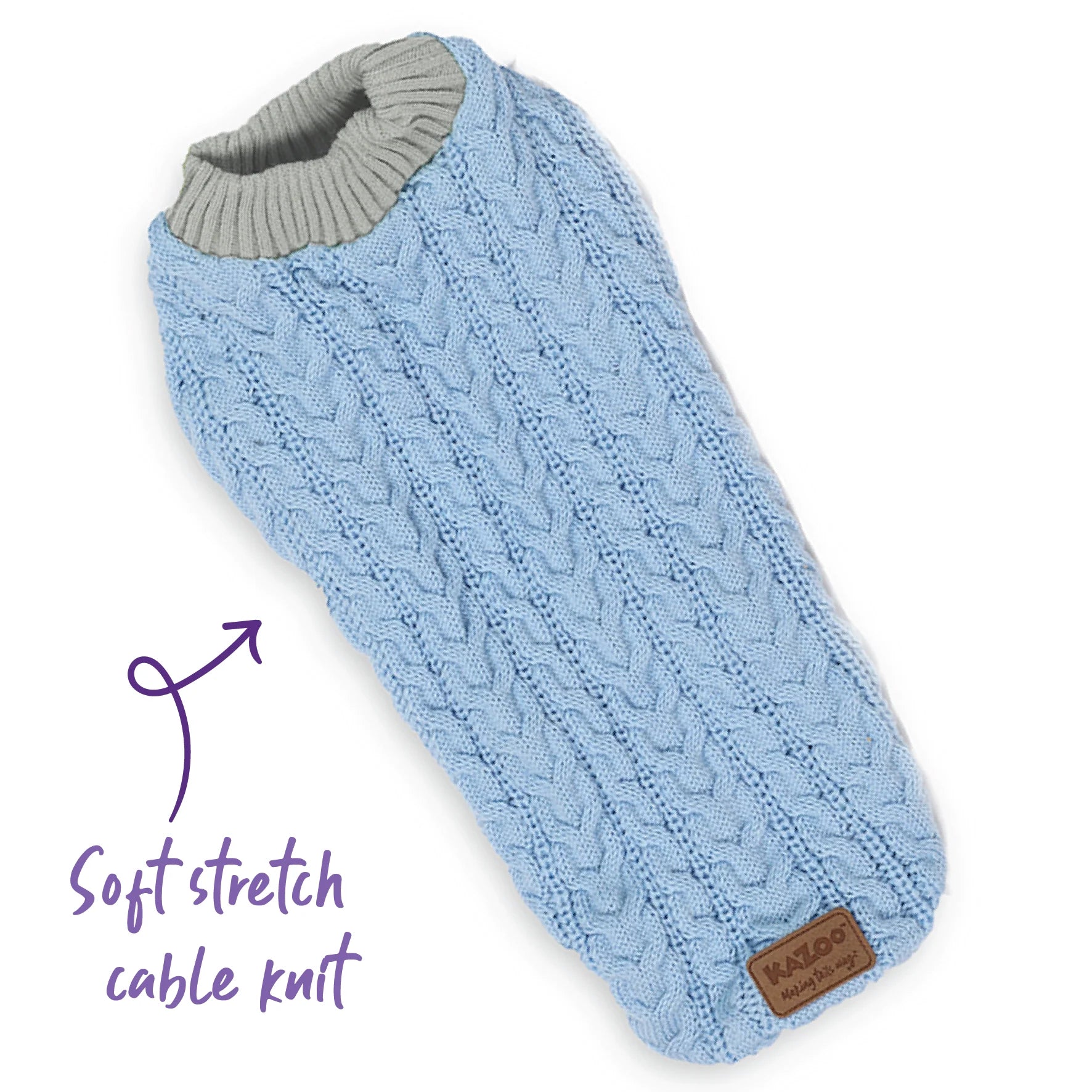 Kazoo Blue Cloud Cable Knit Coat