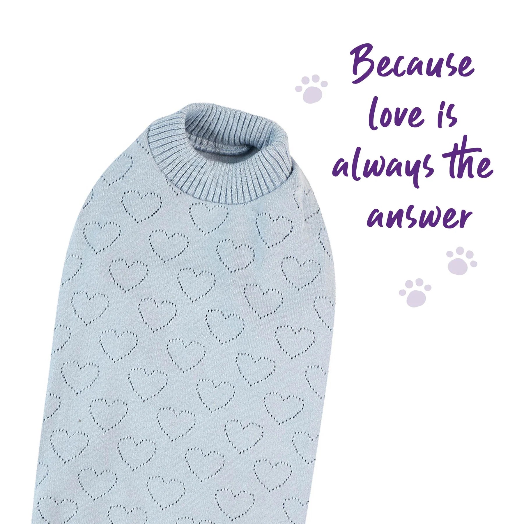 Kazoo Heart Knit Blue