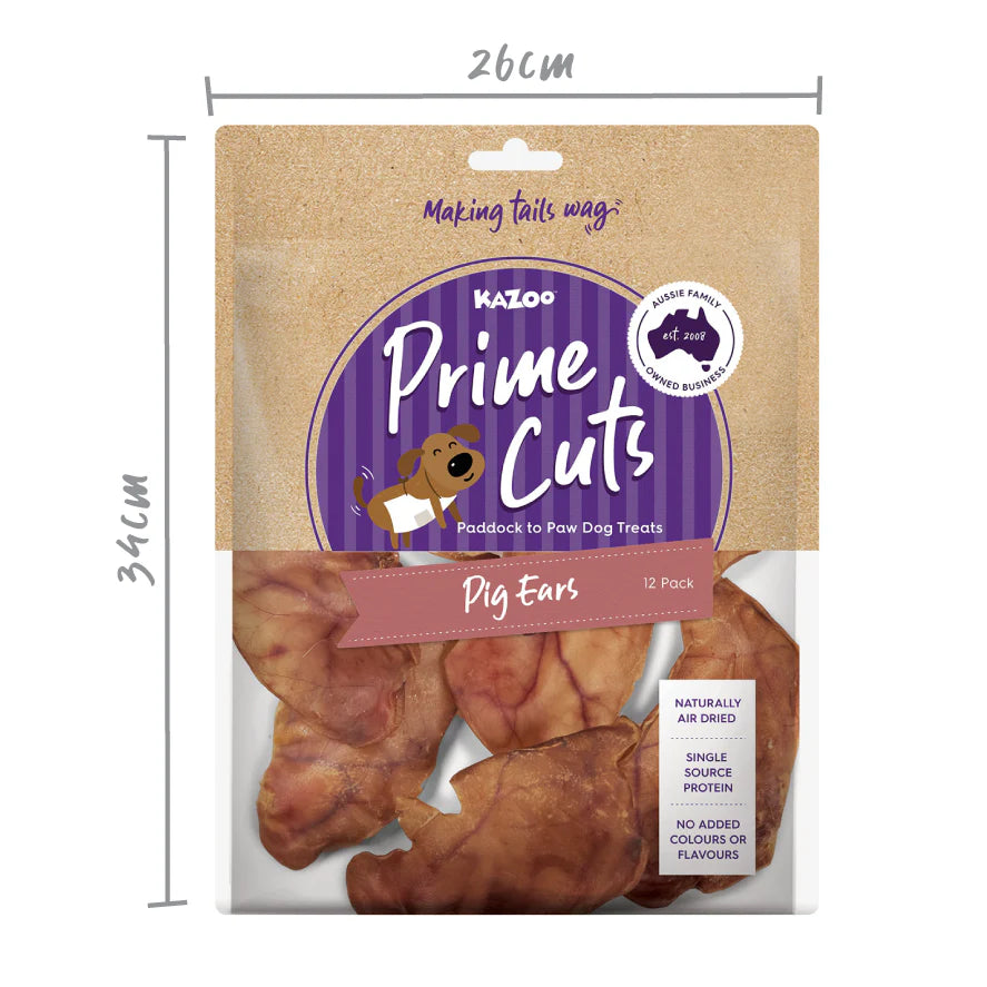 Kazoo Prime Cuts Pig Ear 12pk