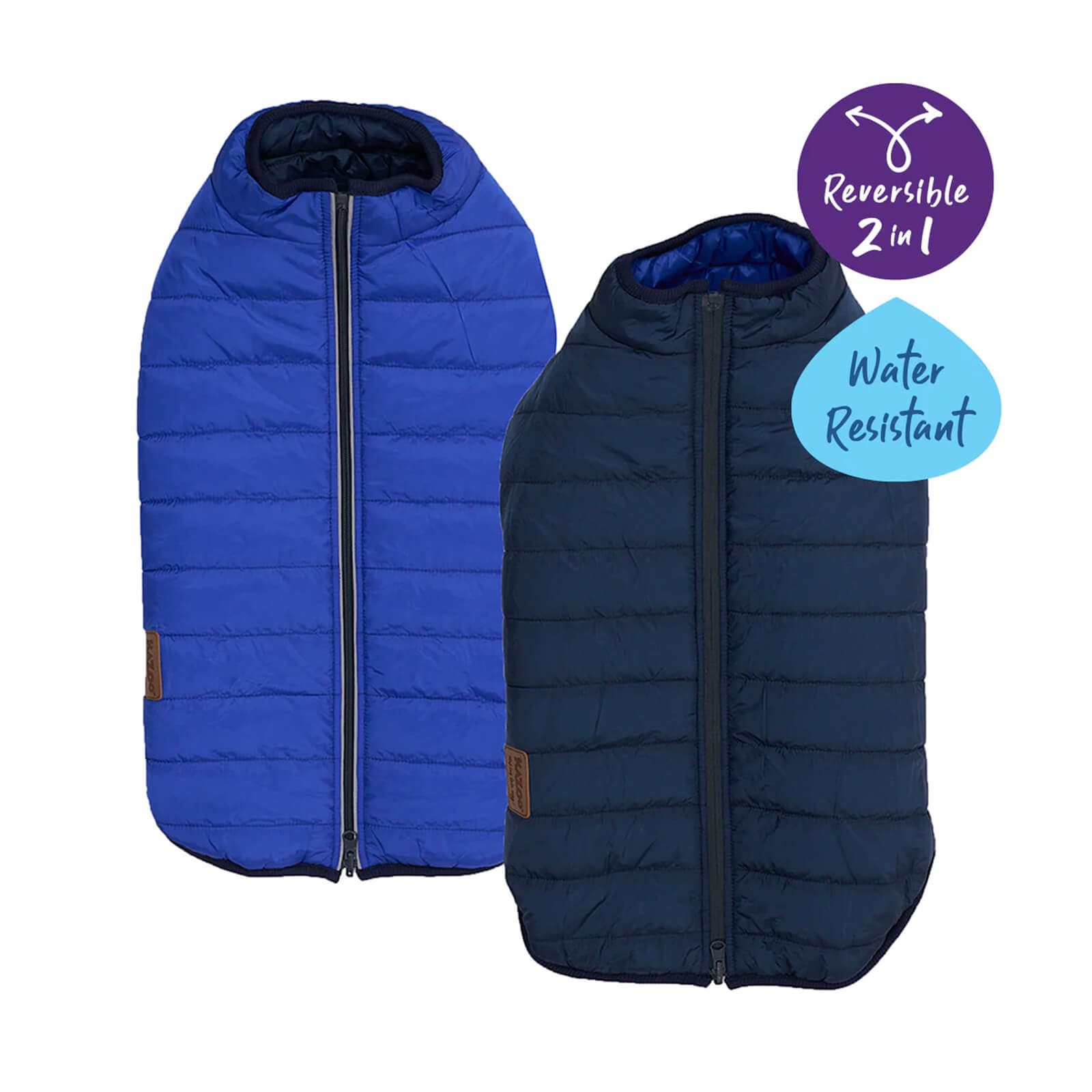 Kazoo Reversible Puffer Jacket Blue Navy 27cm
