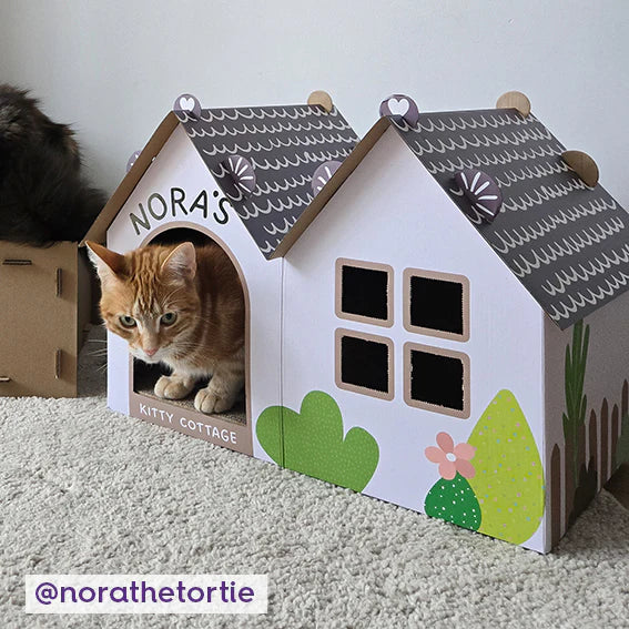 Kazoo Cat Cottage Cardboard House