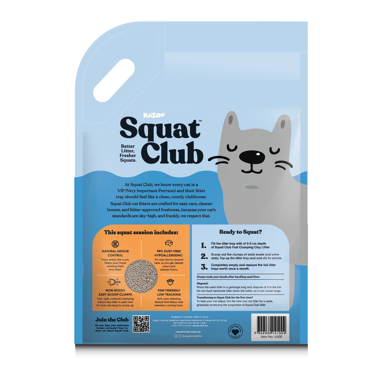 Squat Club Fast Clumping Clay Litter