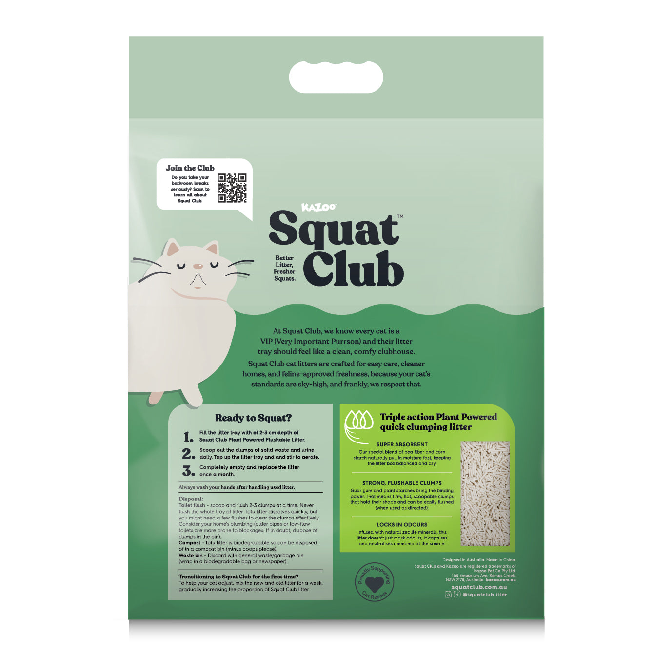 Squat Club Plant Powered Flushable Litter