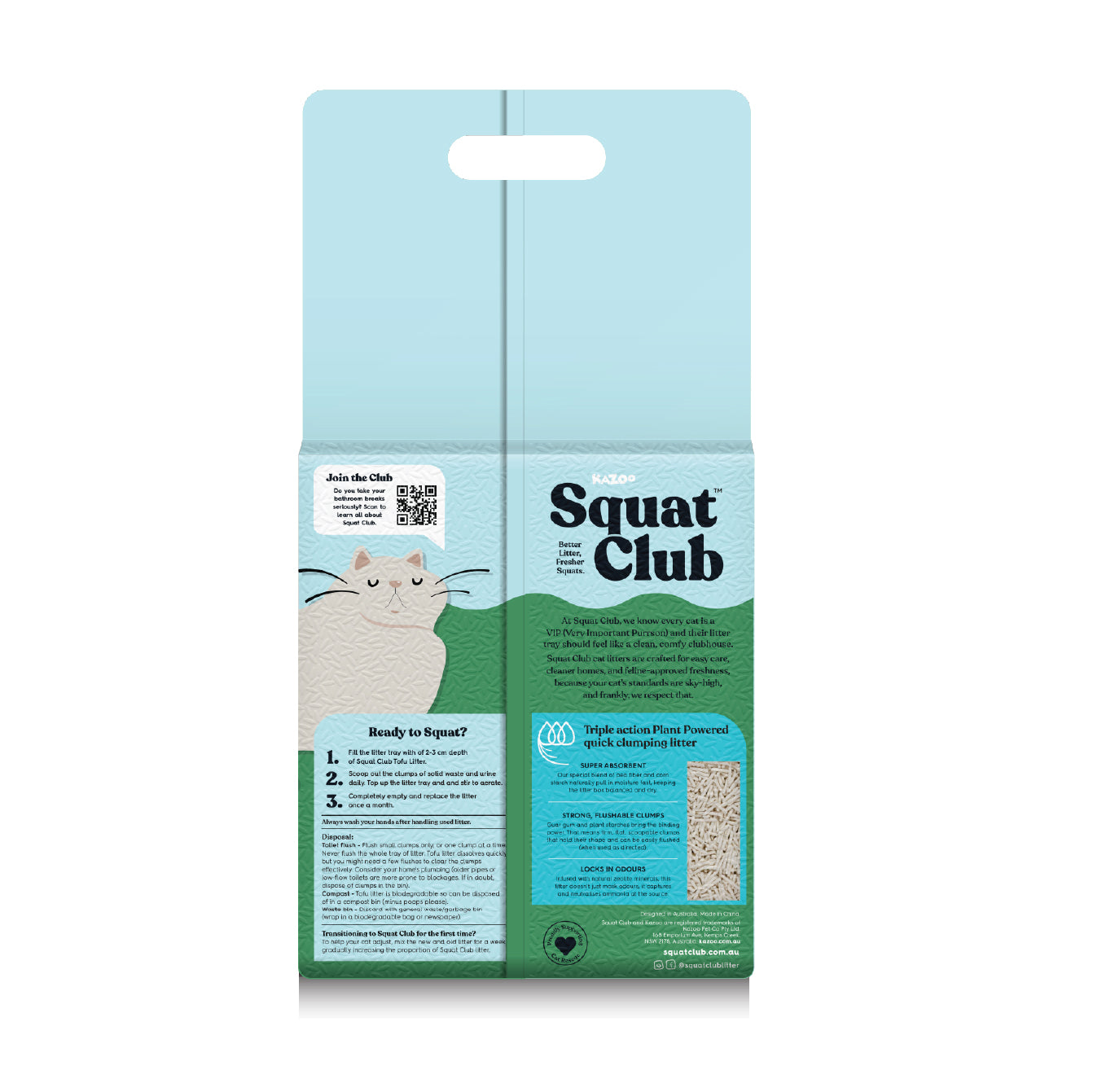 Squat Club Plant Powered Flushable Litter Fresh Scent