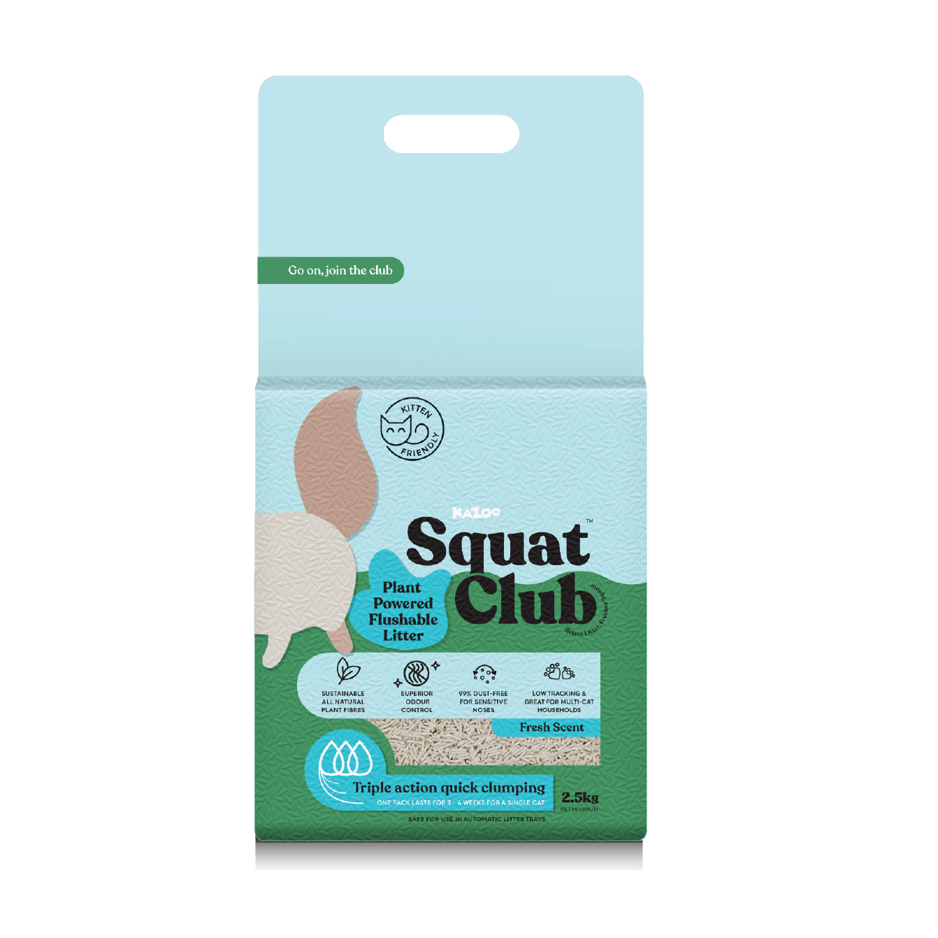Squat Club Plant Powered Flushable Litter Fresh Scent