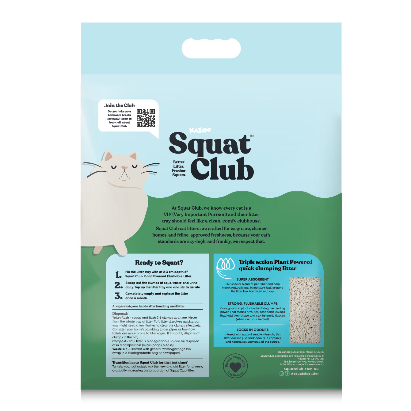 Squat Club Plant Powered Flushable Litter Fresh Scent