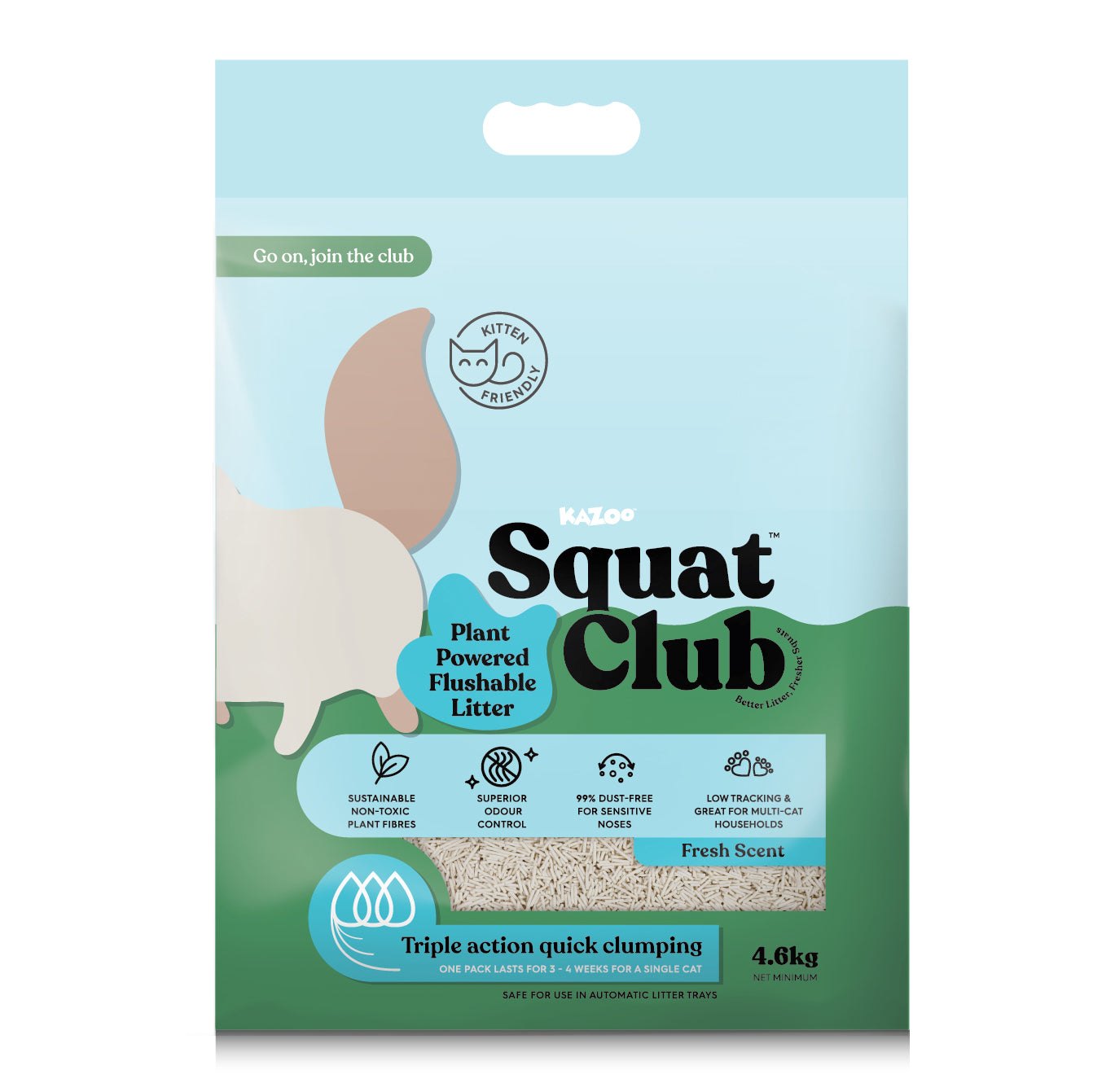 Squat Club Plant Powered Flushable Litter Fresh Scent