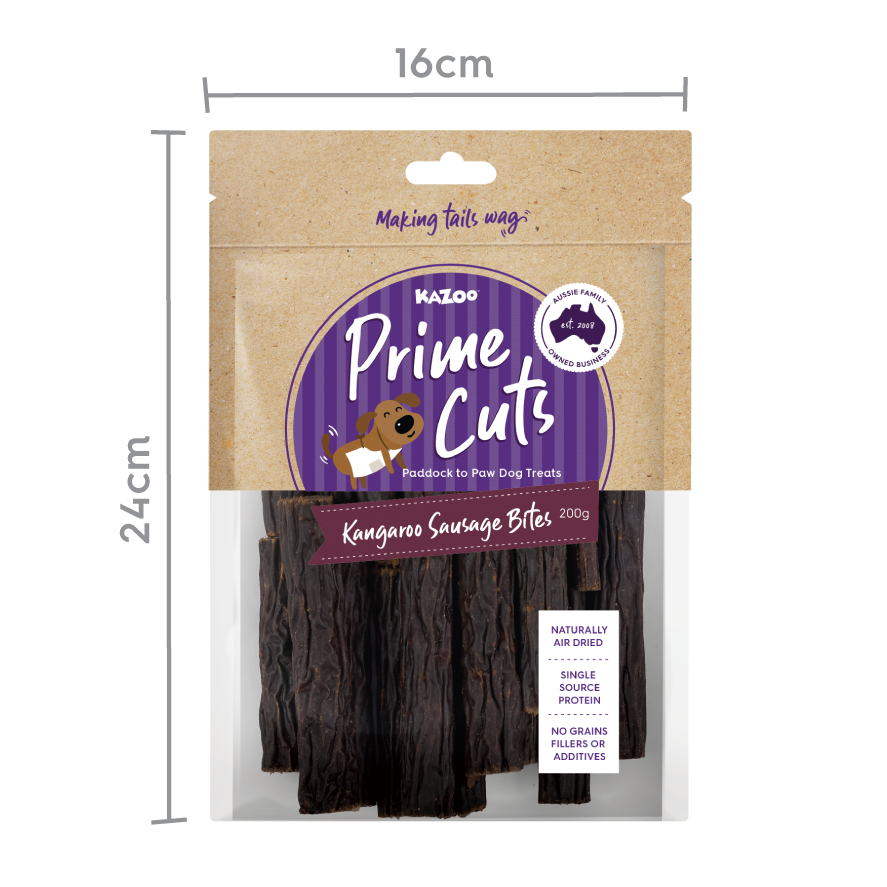 Kazoo Prime Cuts Kangaroo Sausage Bites 200g