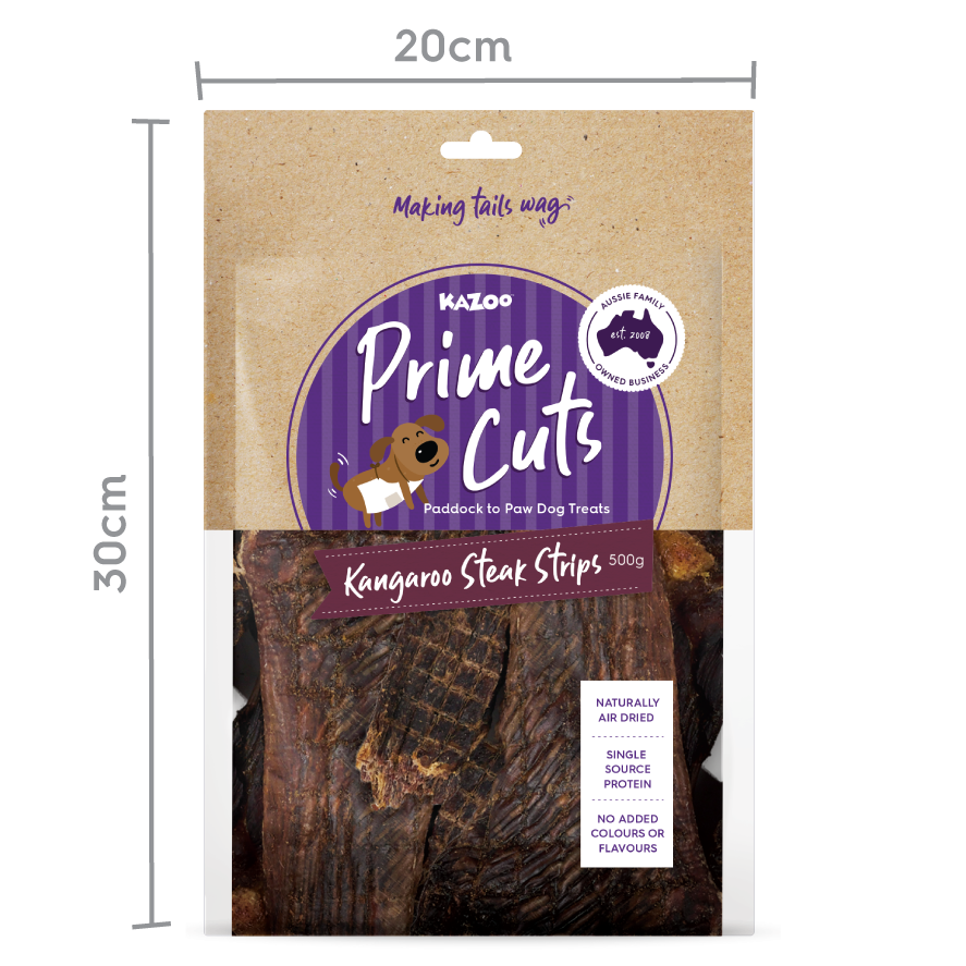 Kazoo Prime Cuts Kangaroo Steak Strips 500g