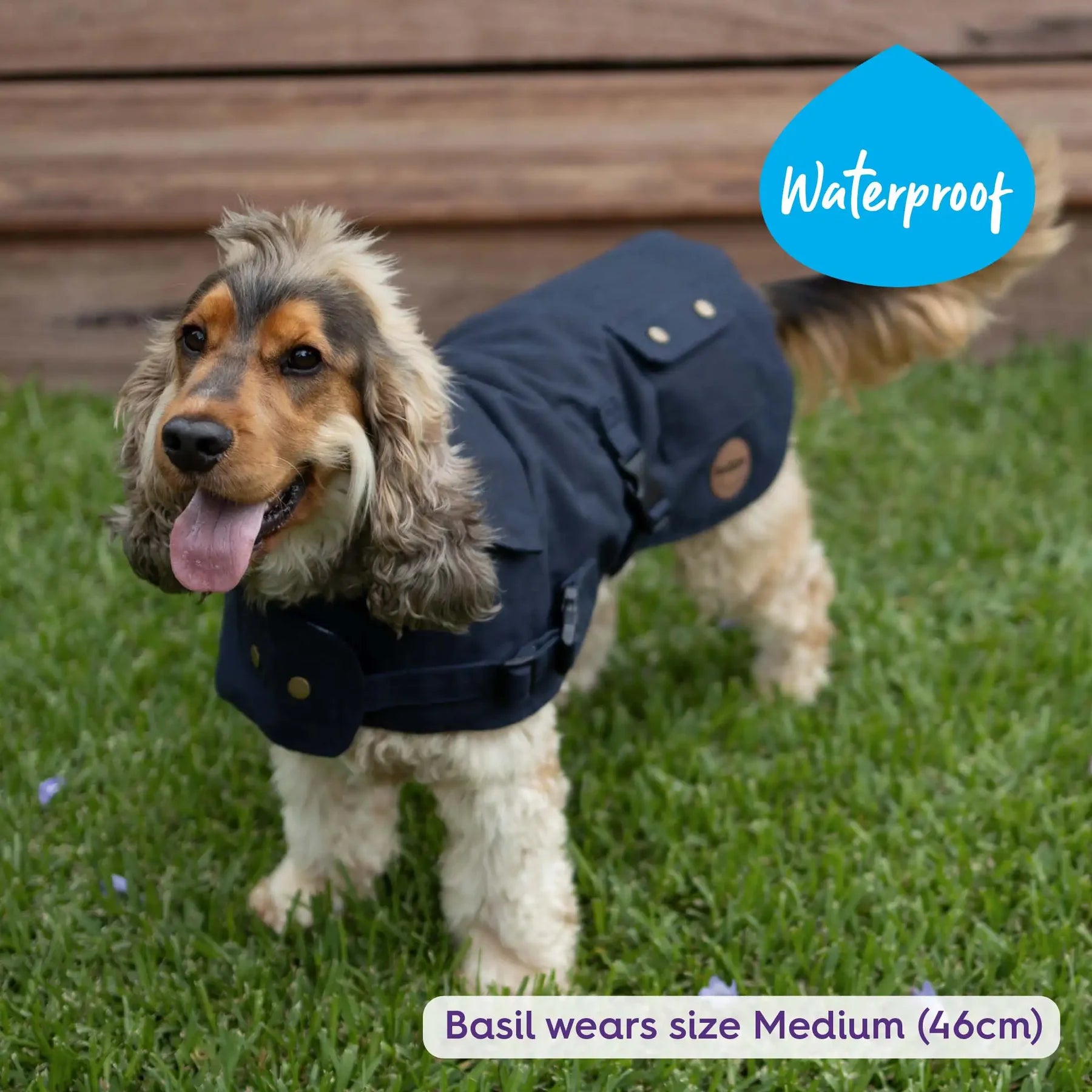kazoo Aussie Oilskin Coat Navy